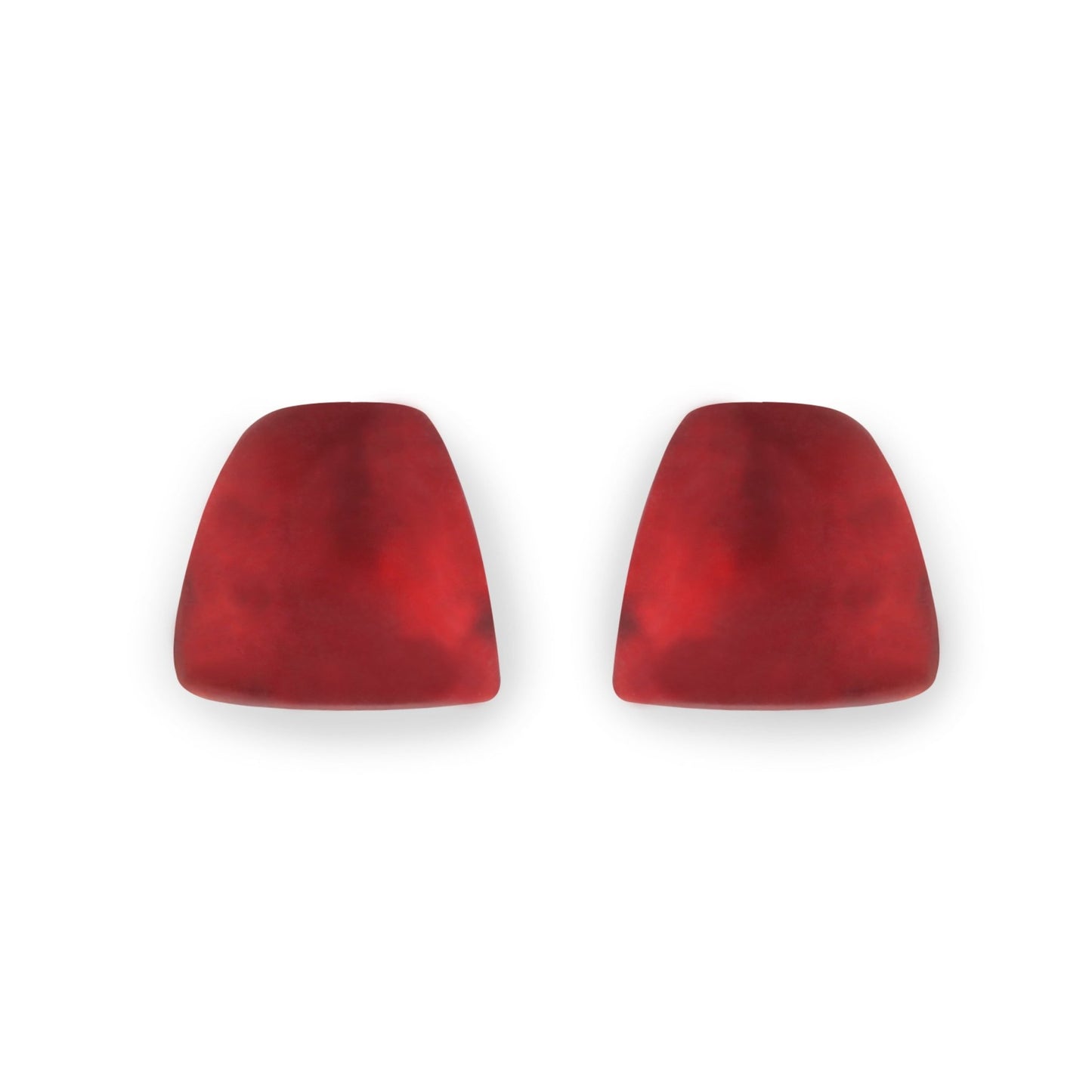 Red Cleopatra Matte Stud Earrings | The Jewellery Stop
