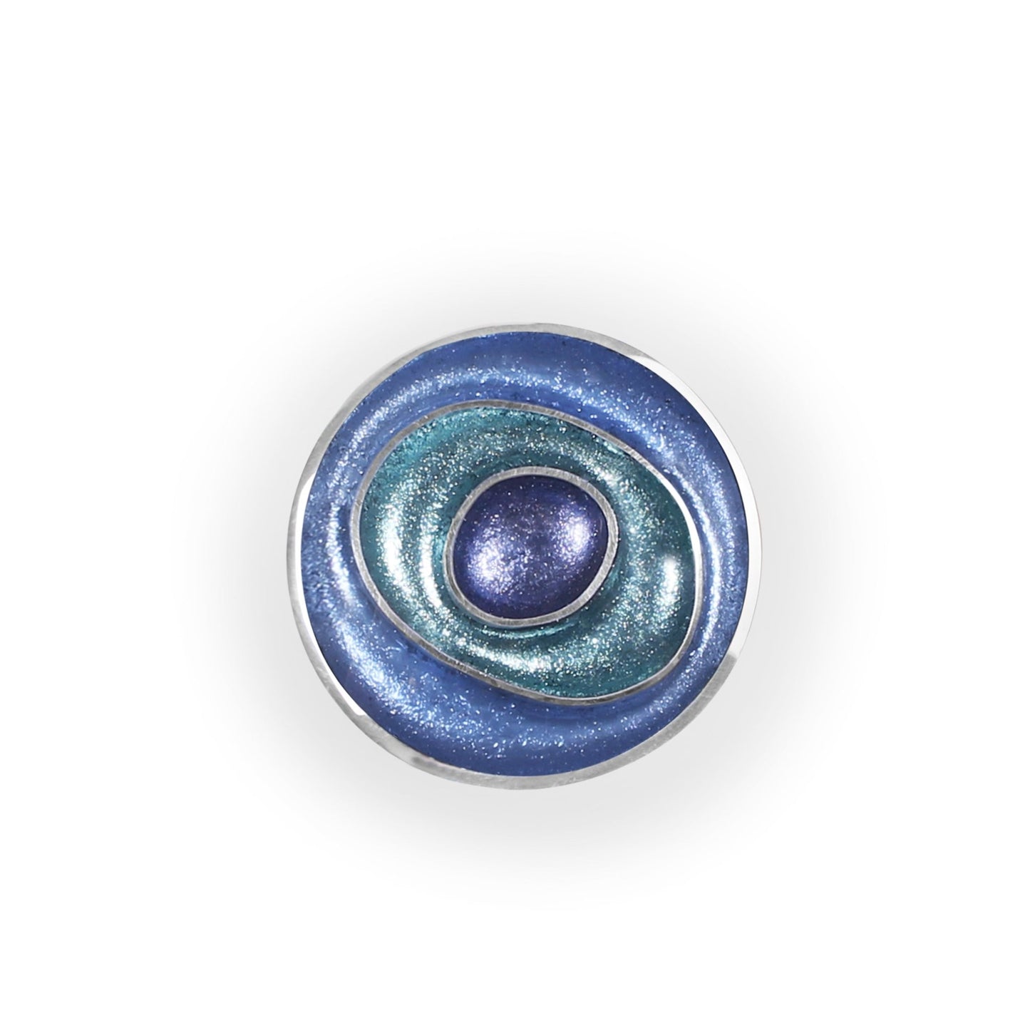 Lupin Organic Circles Shiny Brooch | The Jewellery Stop