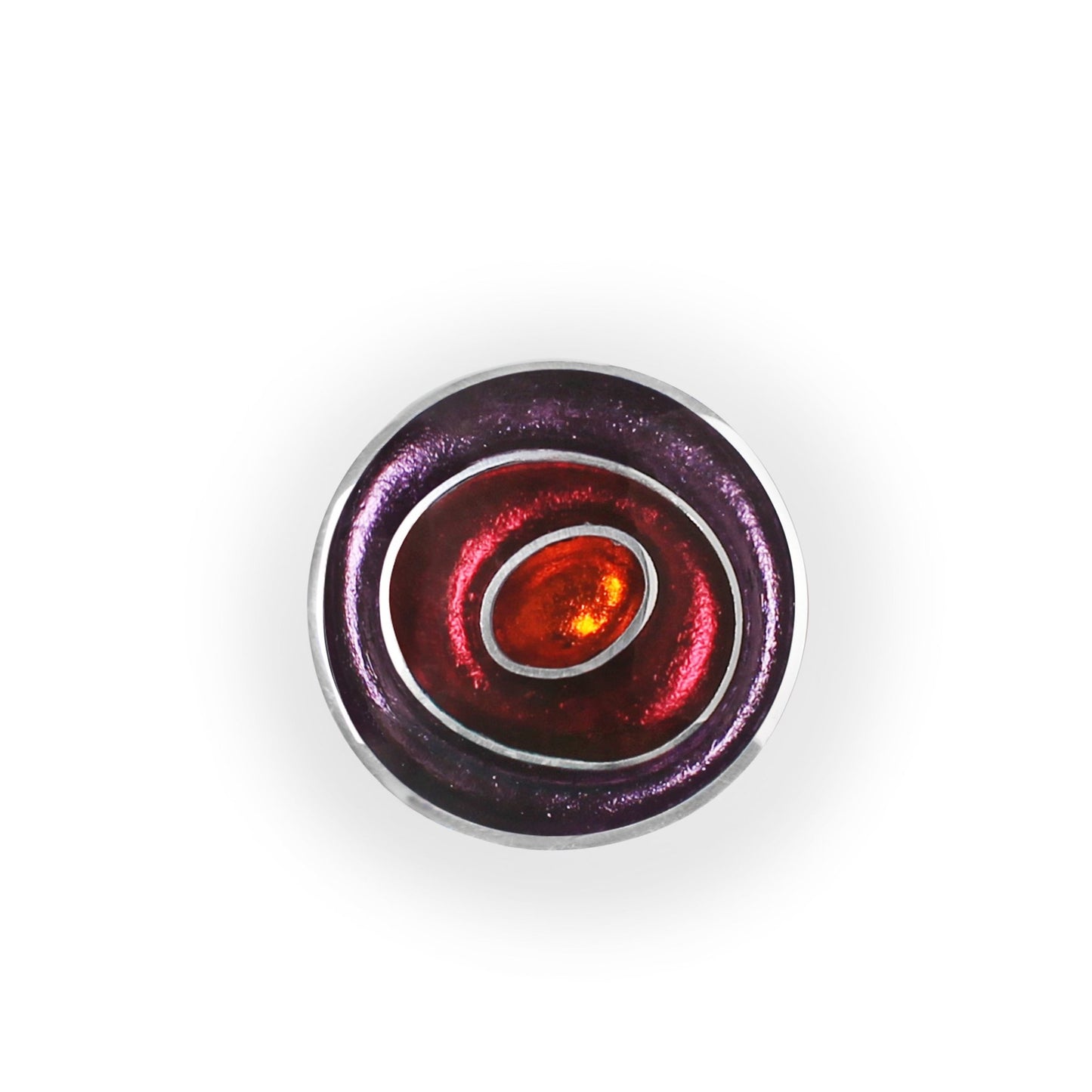 Rainbow Organic Circles Shiny Brooch | The Jewellery Stop