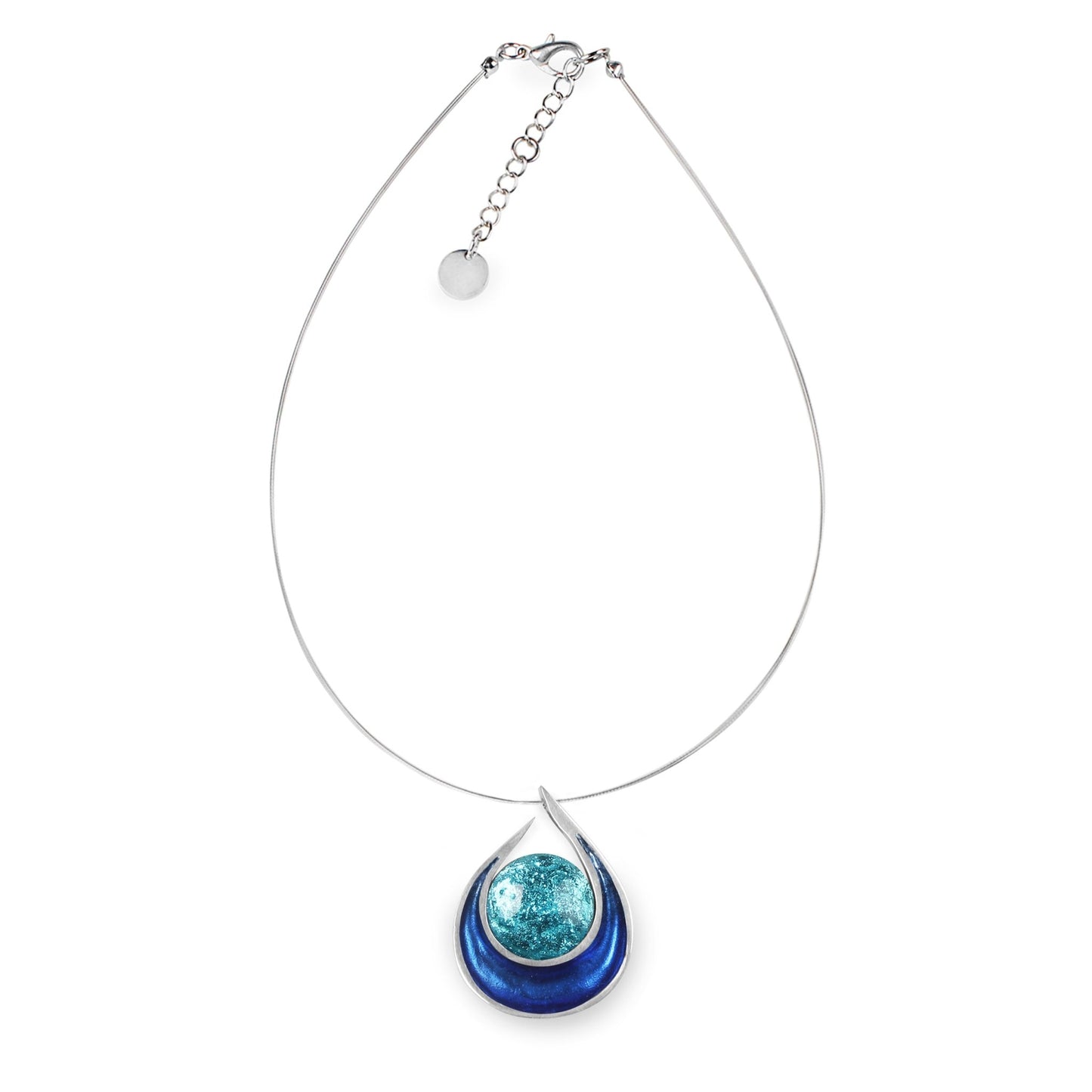 Turquoise Raindrop Shiny Pendant | The Jewellery Stop
