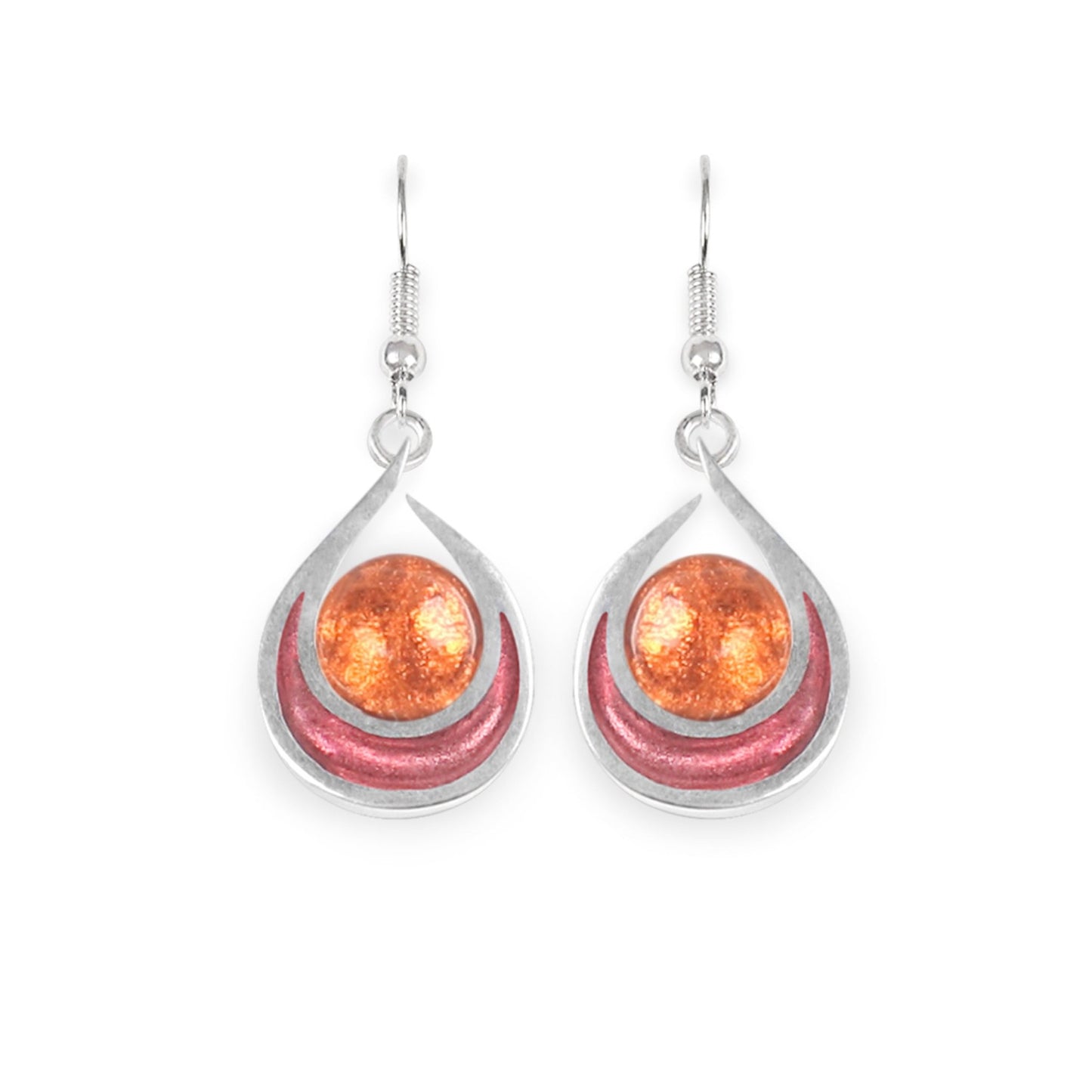 Carnival Raindrop Shiny Fish Hook Earrings | The Jewellery Stop