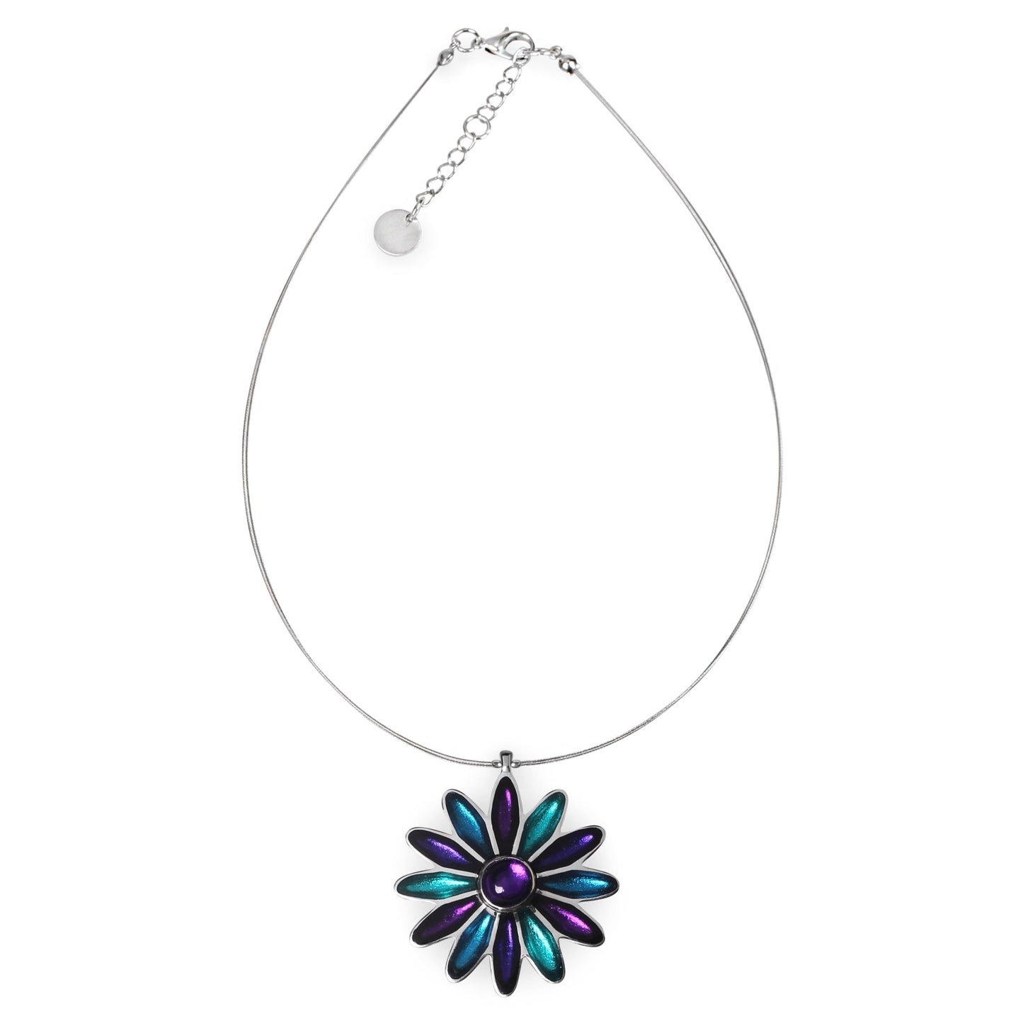 Peacock Daisy Shiny Pendant | The Jewellery Stop