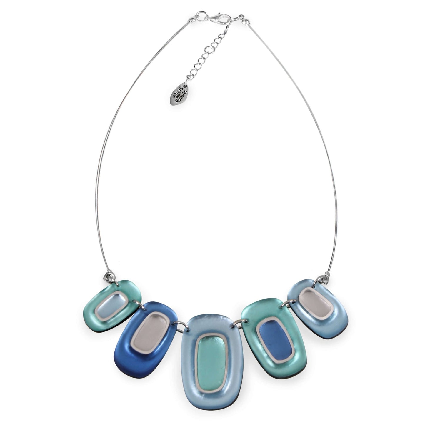 Arctic Retro Ovals Matte Necklace | The Jewellery Stop