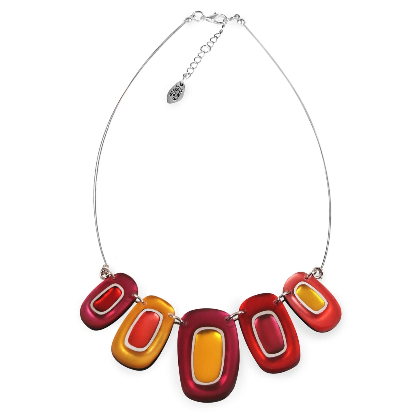 Latino Retro Ovals Matte Necklace | The Jewellery Stop