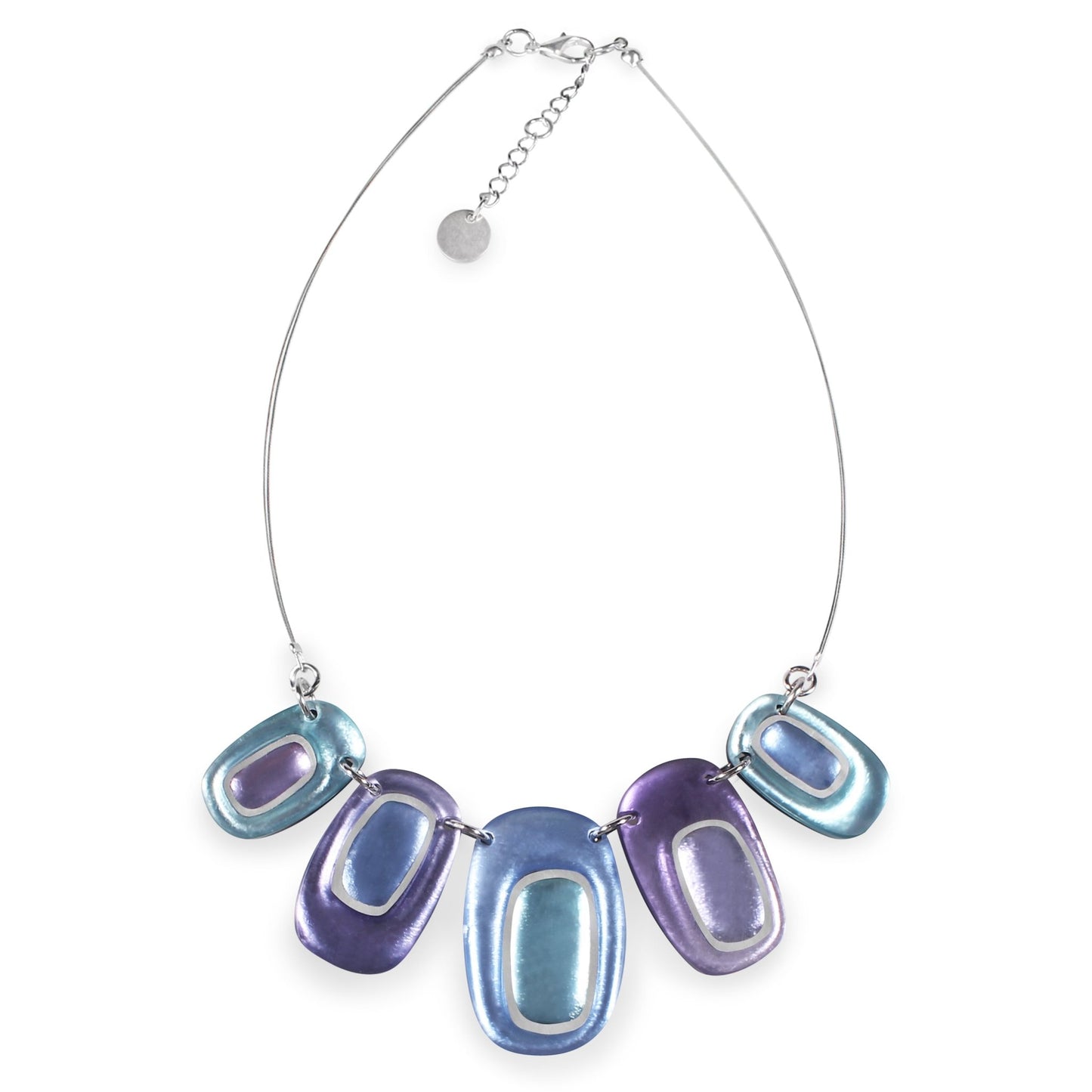 Lupin Retro Ovals Matte Necklace | The Jewellery Stop