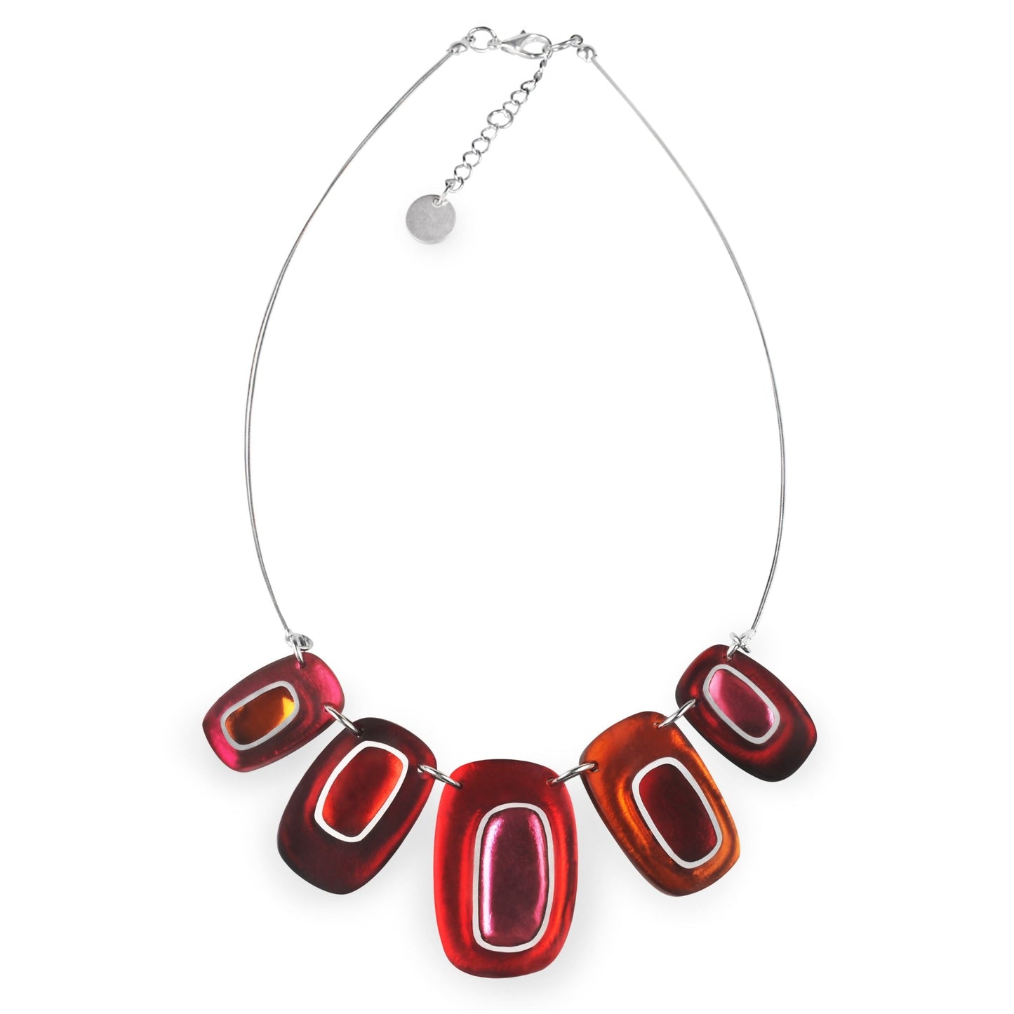 Maple Retro Ovals Matte Necklace | The Jewellery Stop