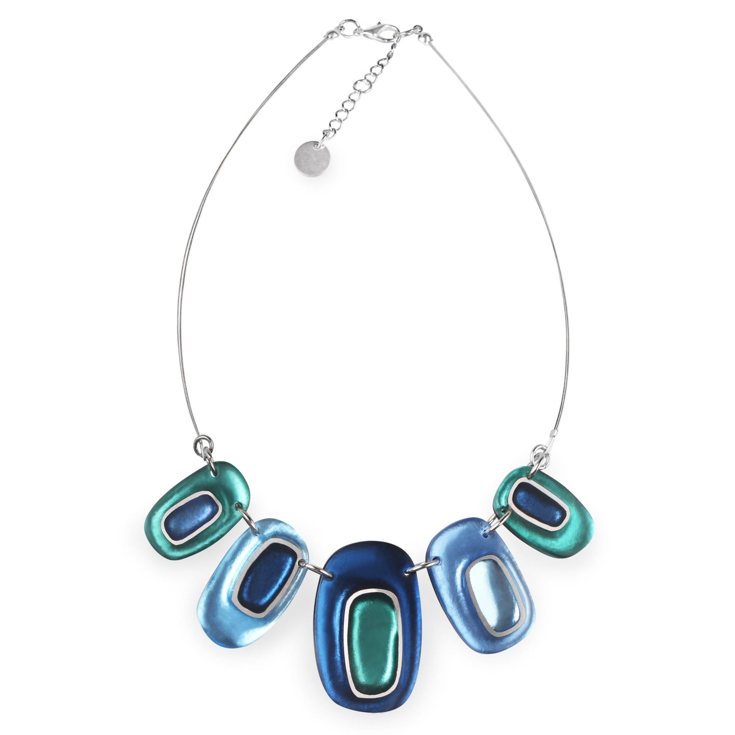 Pacific Retro Ovals Matte Necklace | The Jewellery Stop