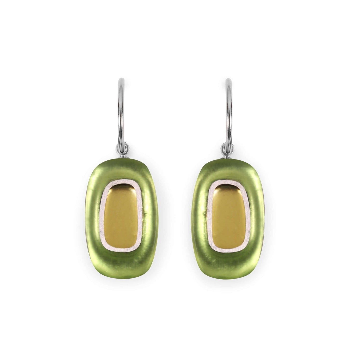 Kiwi Retro Ovals Matte Creole Earrings | The Jewellery Stop