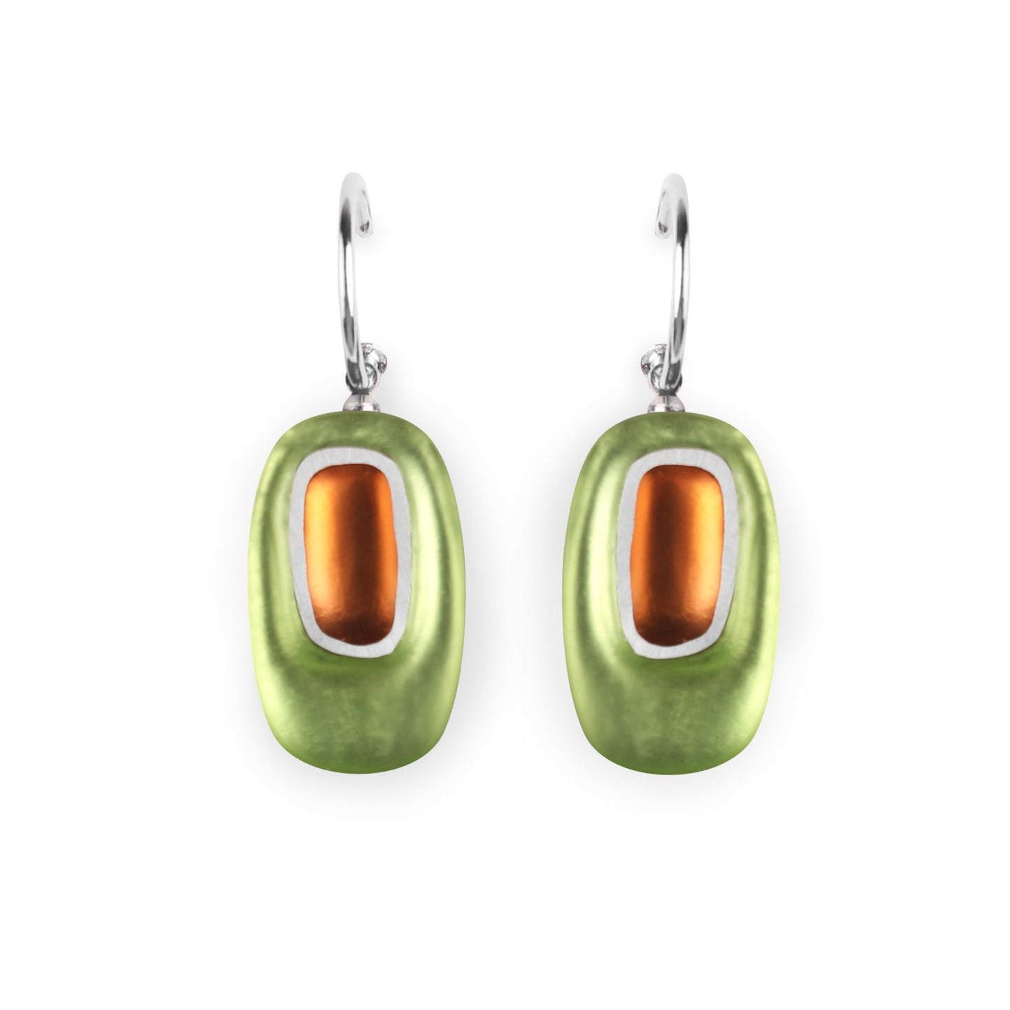 Sherbet Retro Ovals Matte Creole Earrings | The Jewellery Stop