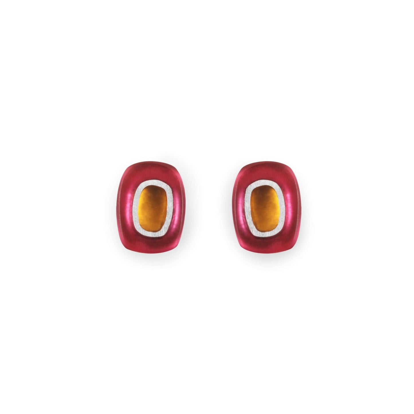 Latino Retro Ovals Matte Stud Earrings | The Jewellery Stop