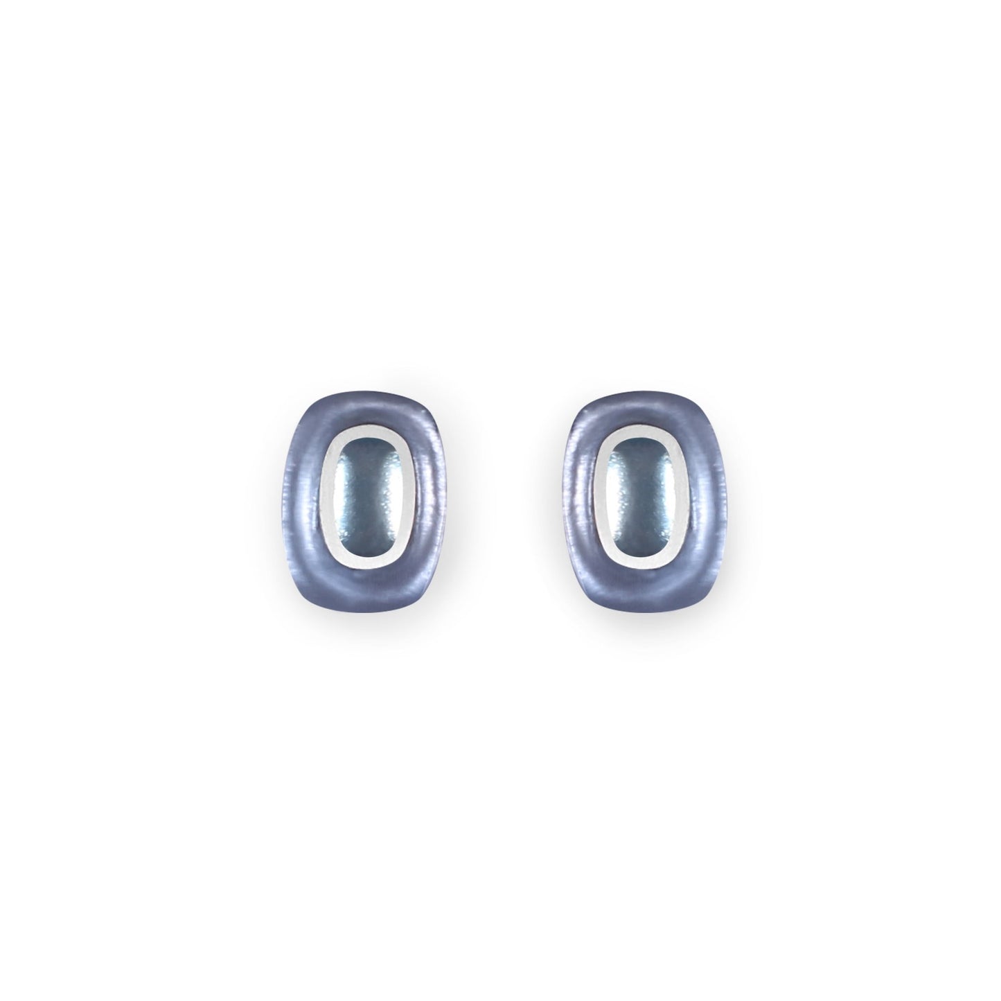 Lupin Retro Ovals Matte Stud Earrings | The Jewellery Stop