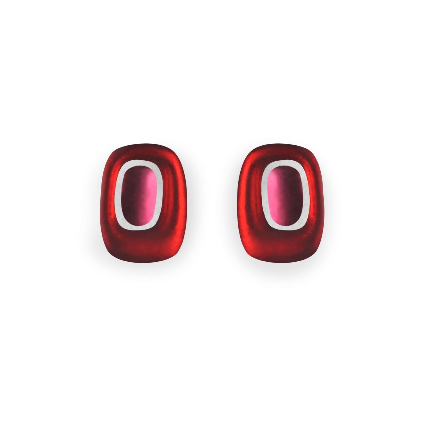 Maple Retro Ovals Matte Stud Earrings | The Jewellery Stop