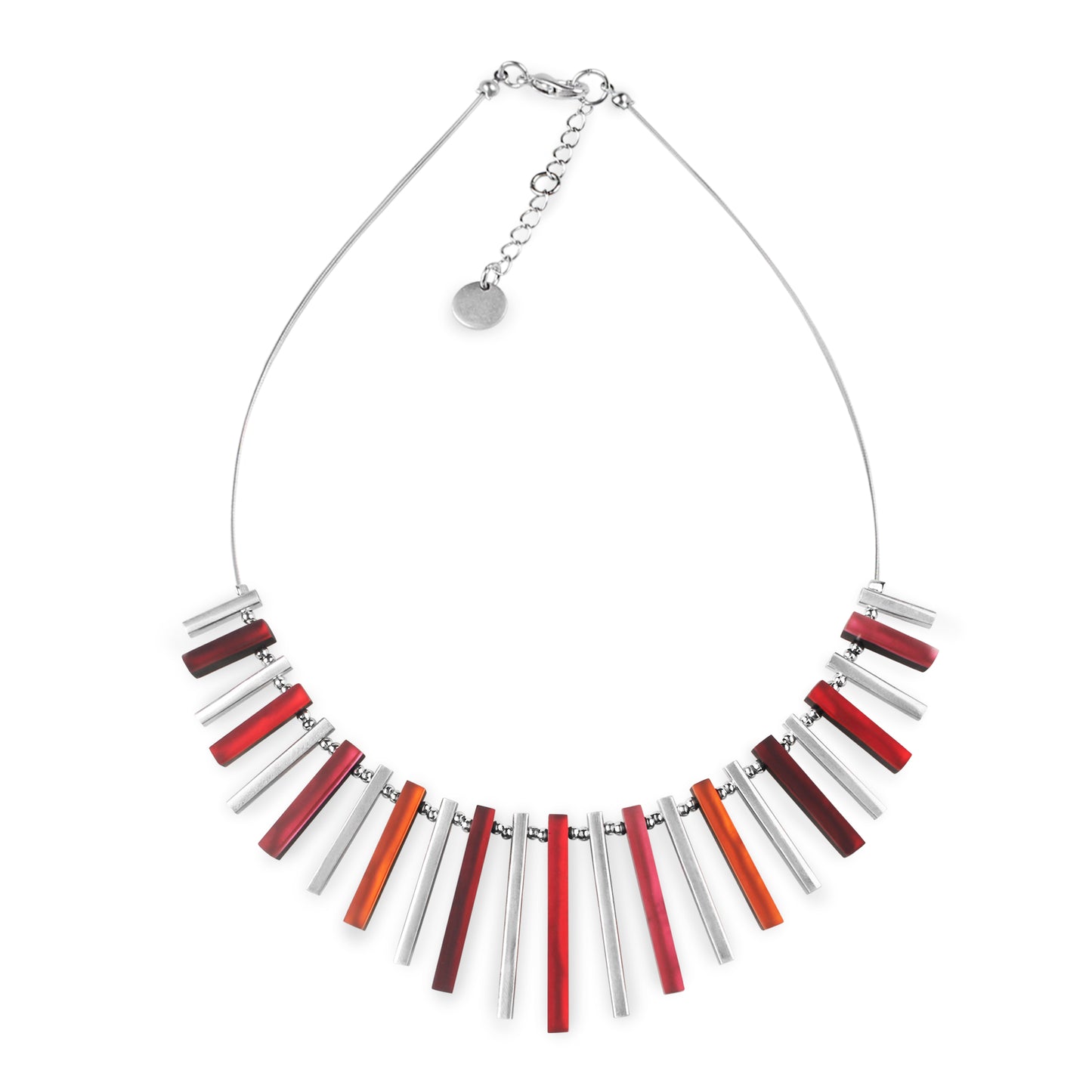 Maple Square Sticks Matte Resin and Shiny Aluminium Necklace | The Jewellery Stop