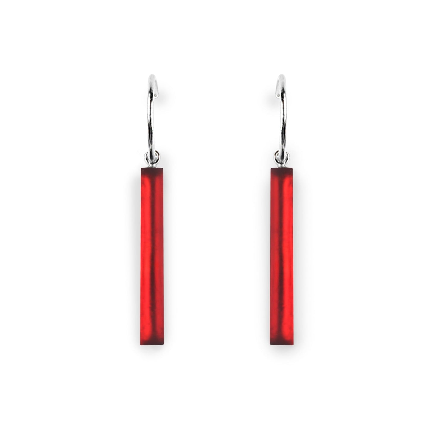 Maple Square Sticks Matte Creole Earrings | The Jewellery Stop