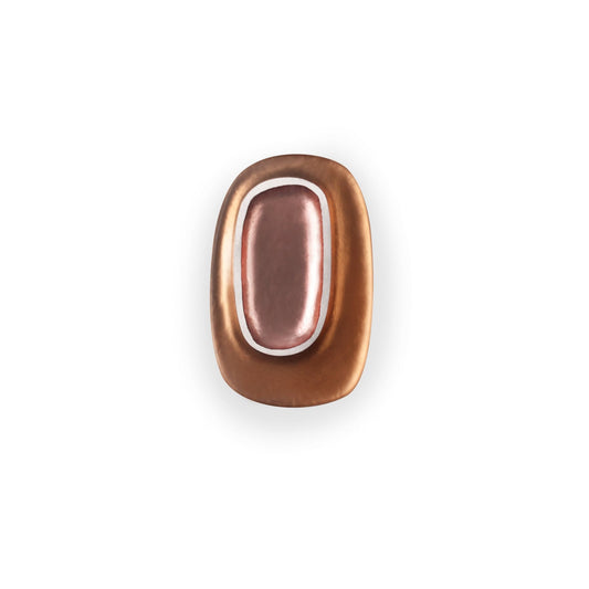 Nougat Retro Ovals Matte Brooch | The Jewellery Stop