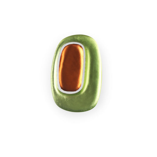 Sherbet Retro Ovals Matte Brooch | The Jewellery Stop