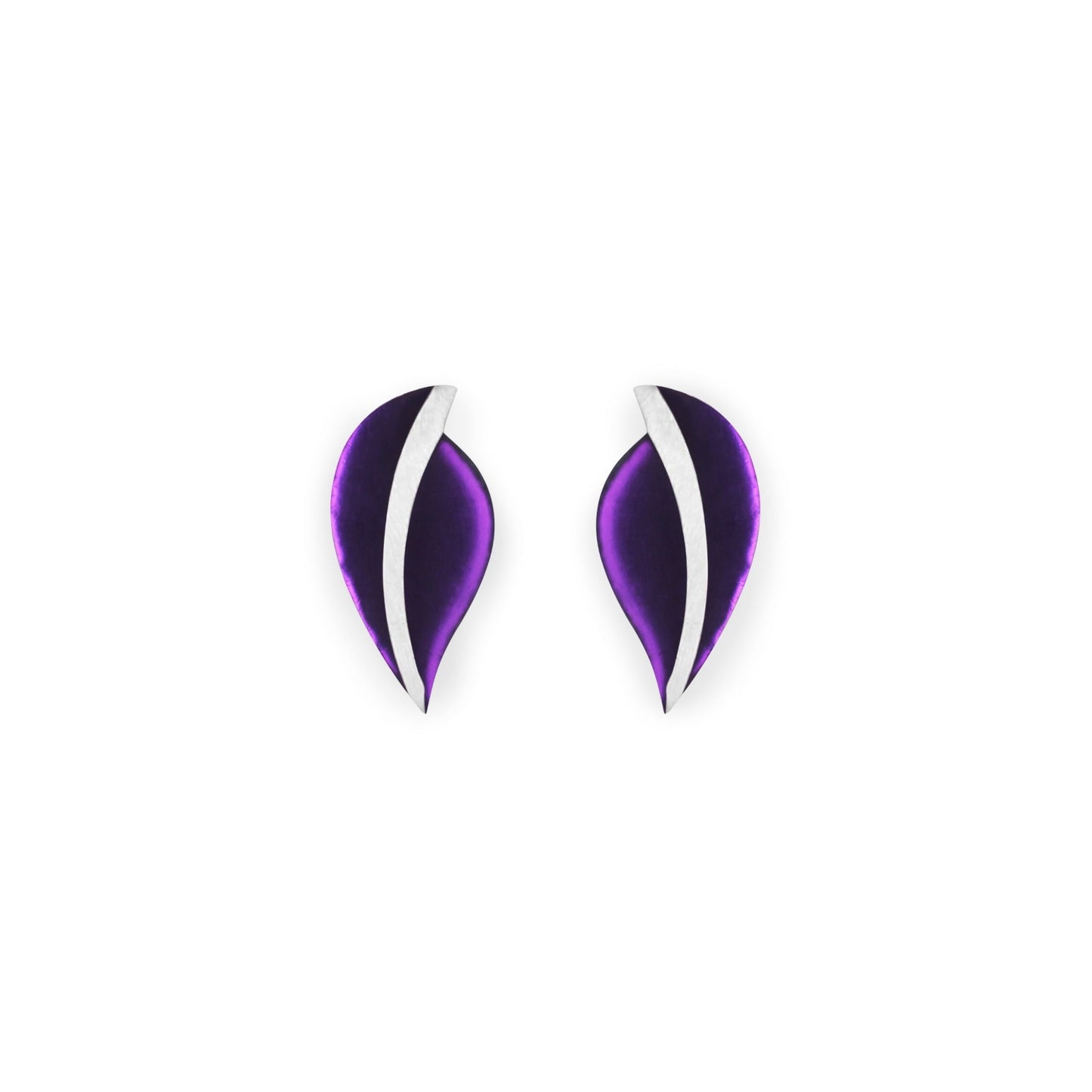 Peacock Leaf Matte Stud Earrings | The Jewellery Stop