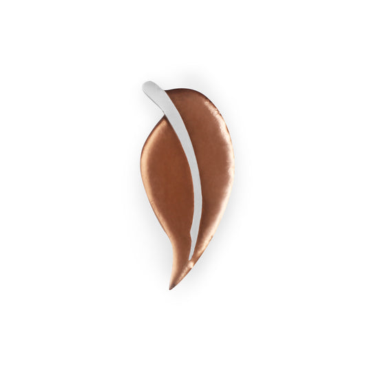 Nougat Leaf Matte Brooch