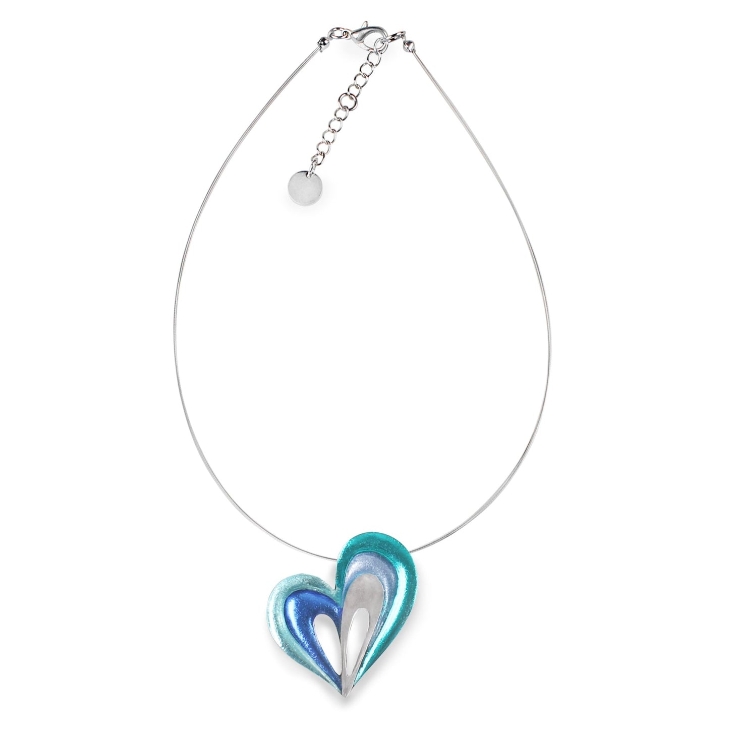 Riviera Heart Loop Shiny Pendant | The Jewellery Stop