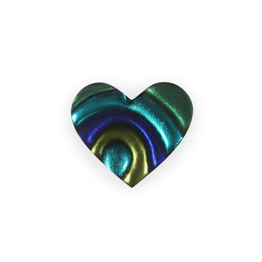 Everglade Heart Swirl Shiny Brooch | The Jewellery Stop