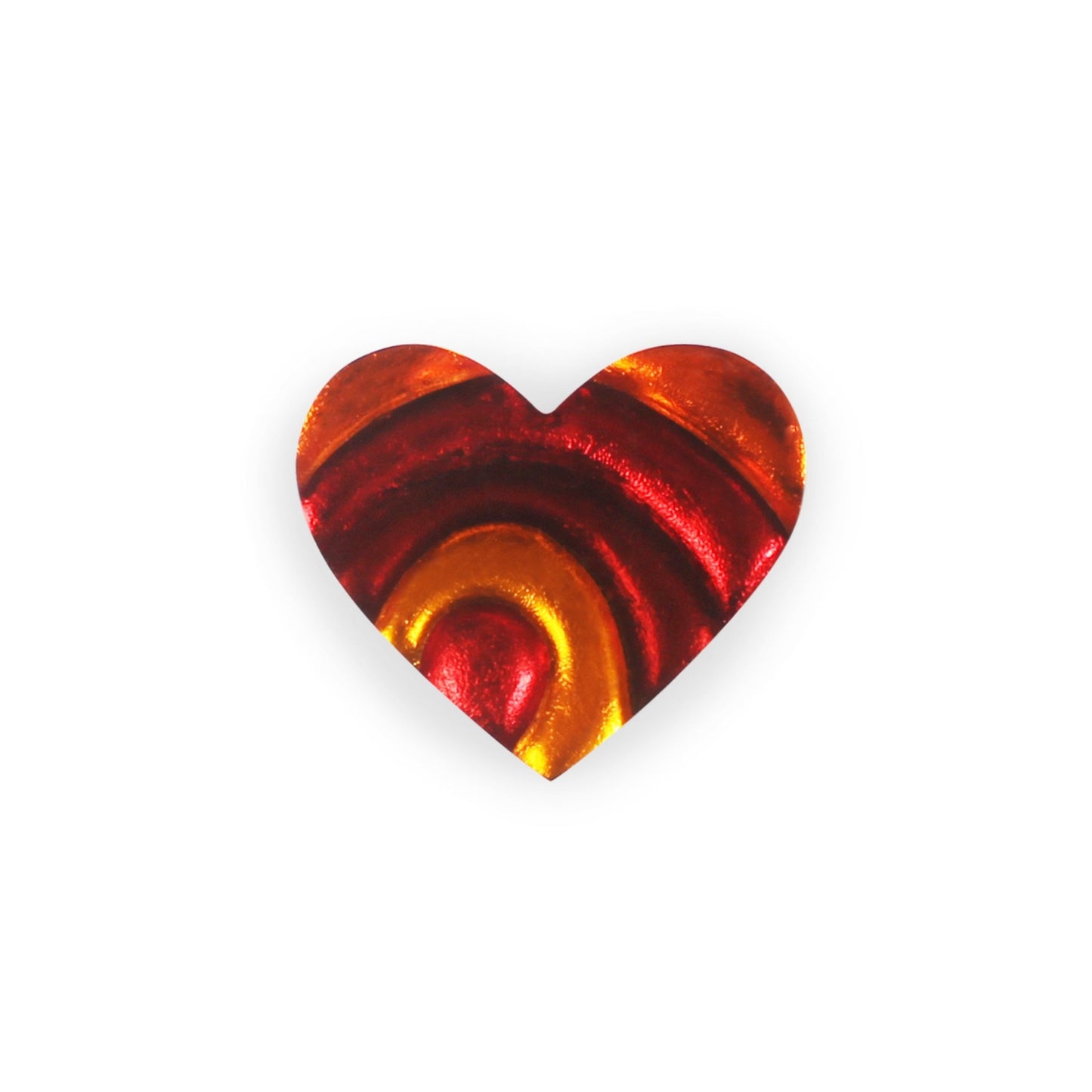 Sangria Heart Swirl Shiny Brooch | The Jewellery Stop