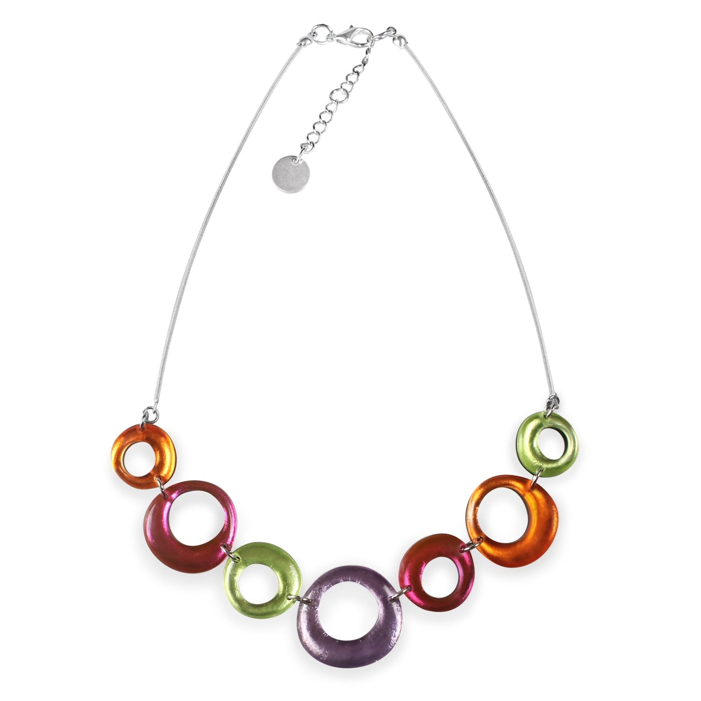 Sherbet Hollow Circles Shiny Large Necklace | The Jewellery Stop