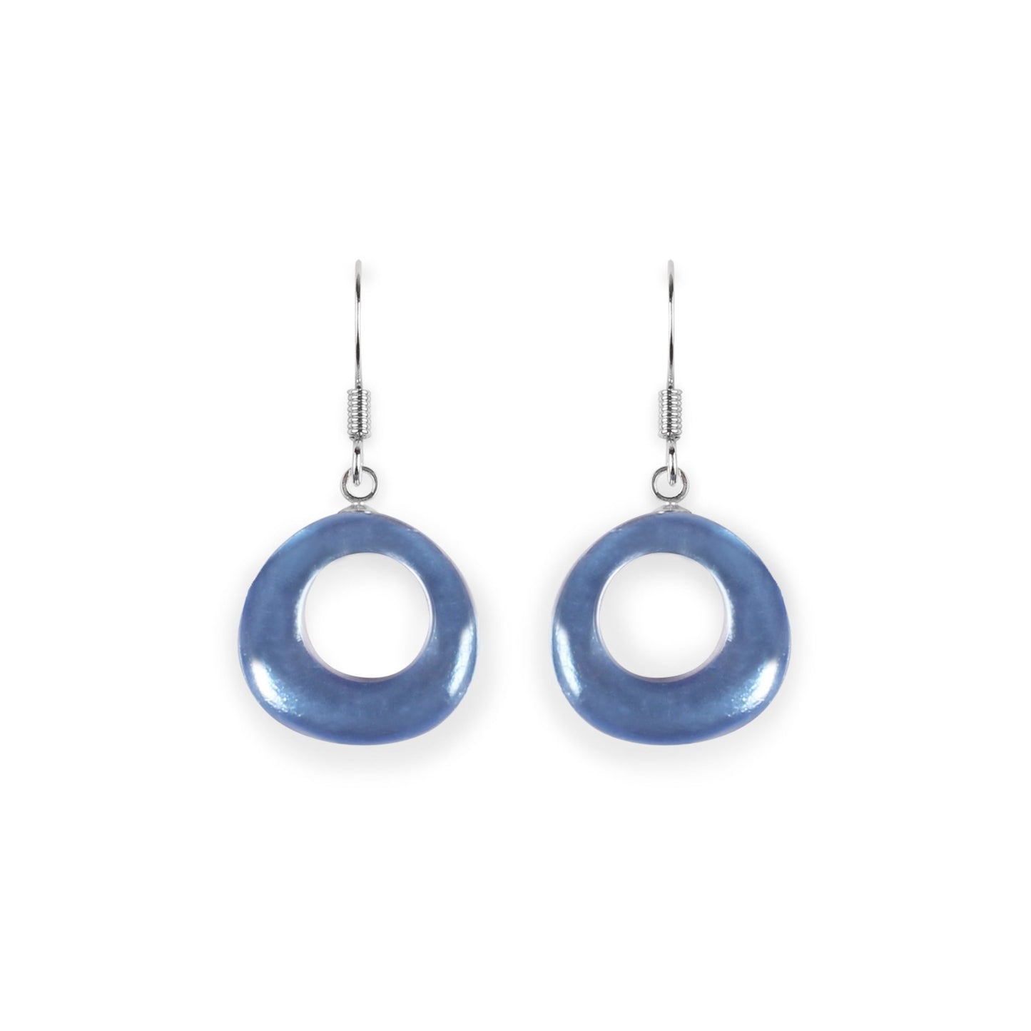 Lupin Hollow Circles Shiny Fish Hook Earrings | The Jewellery Stop