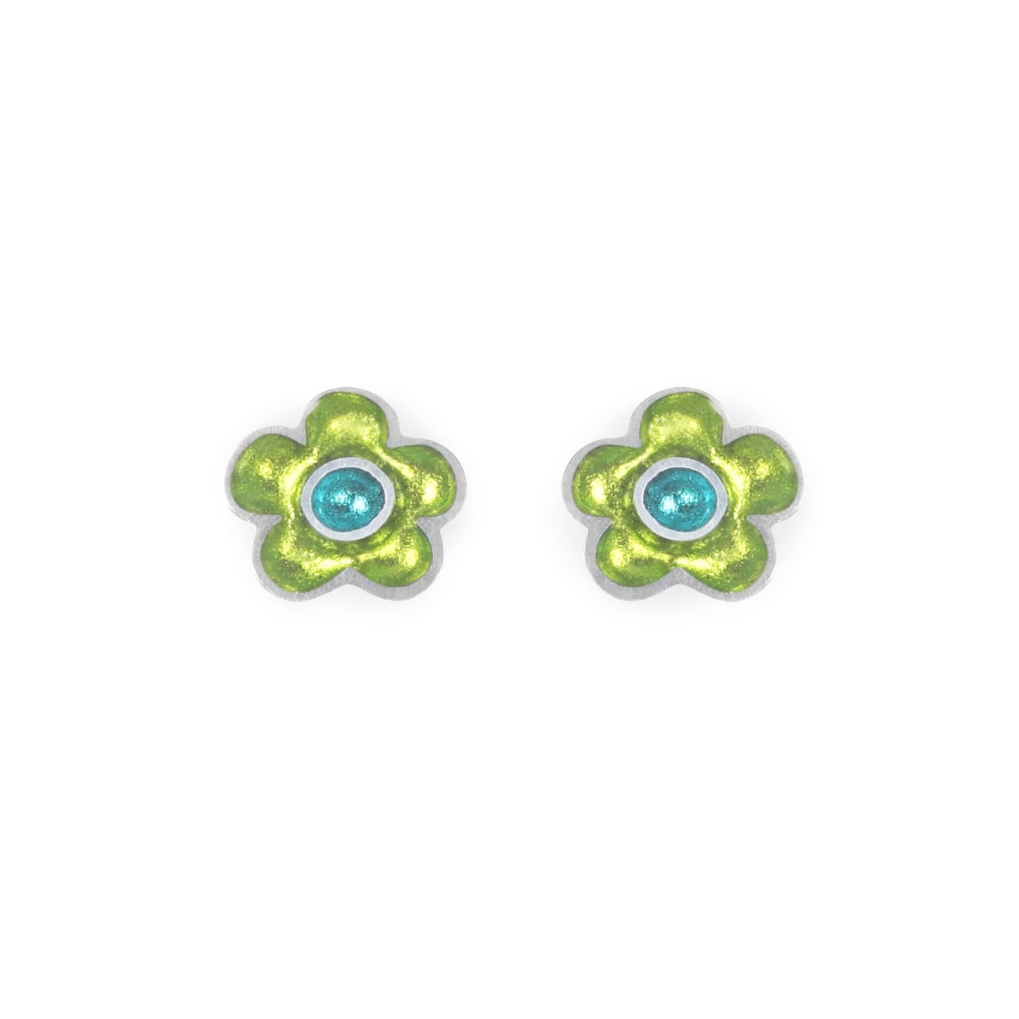 Caribbean Flower Pot Shiny Stud Earrings | The Jewellery Stop