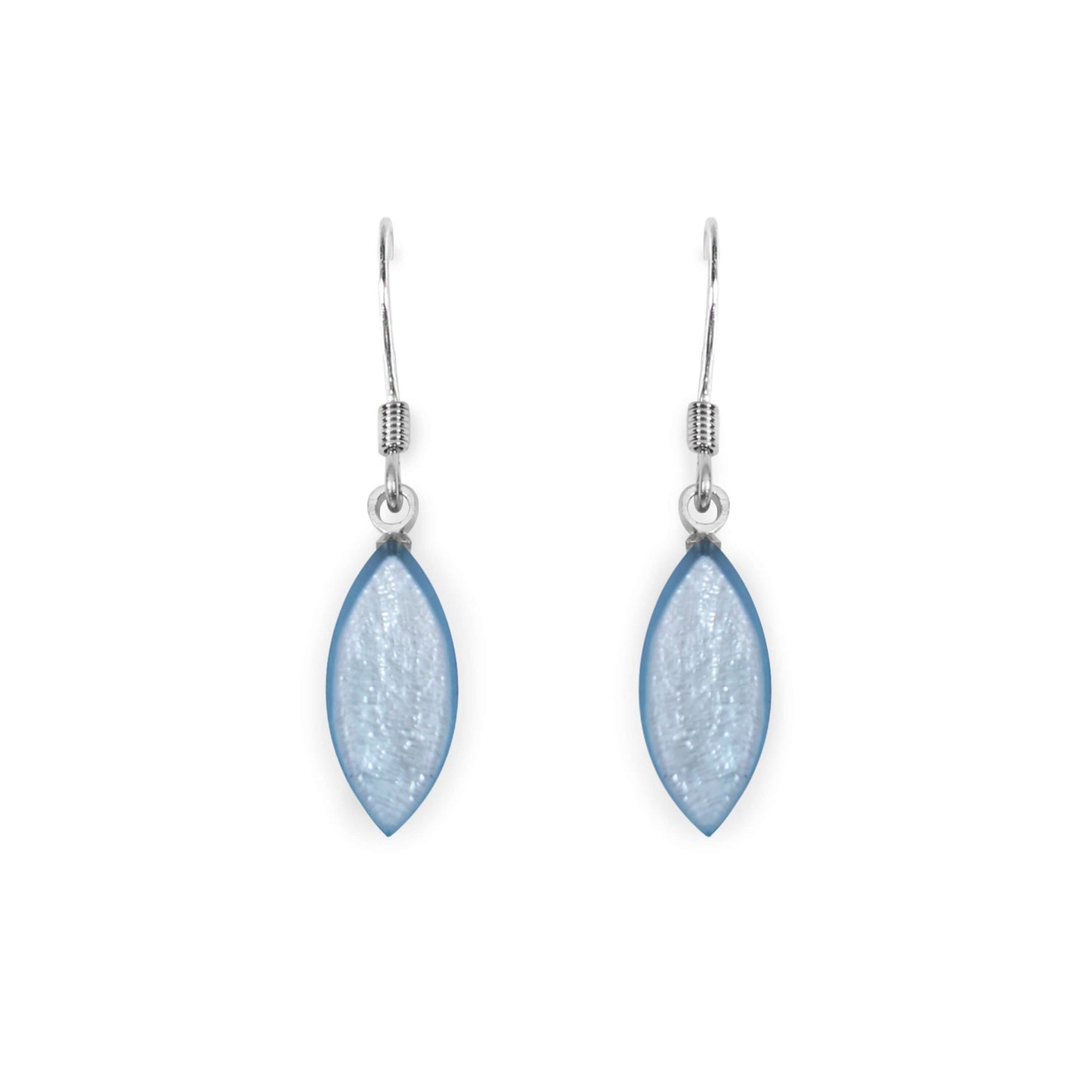 Arctic Petal Shiny Fish Hook Earrings | The Jewellery Stop