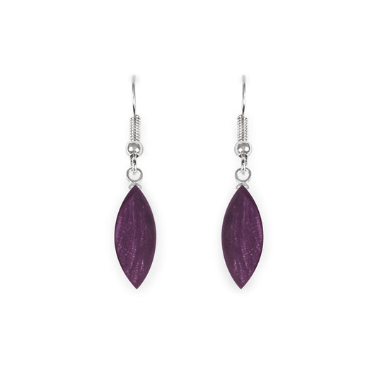Rainbow Petal Shiny Fish Hook Earrings | The Jewellery Stop