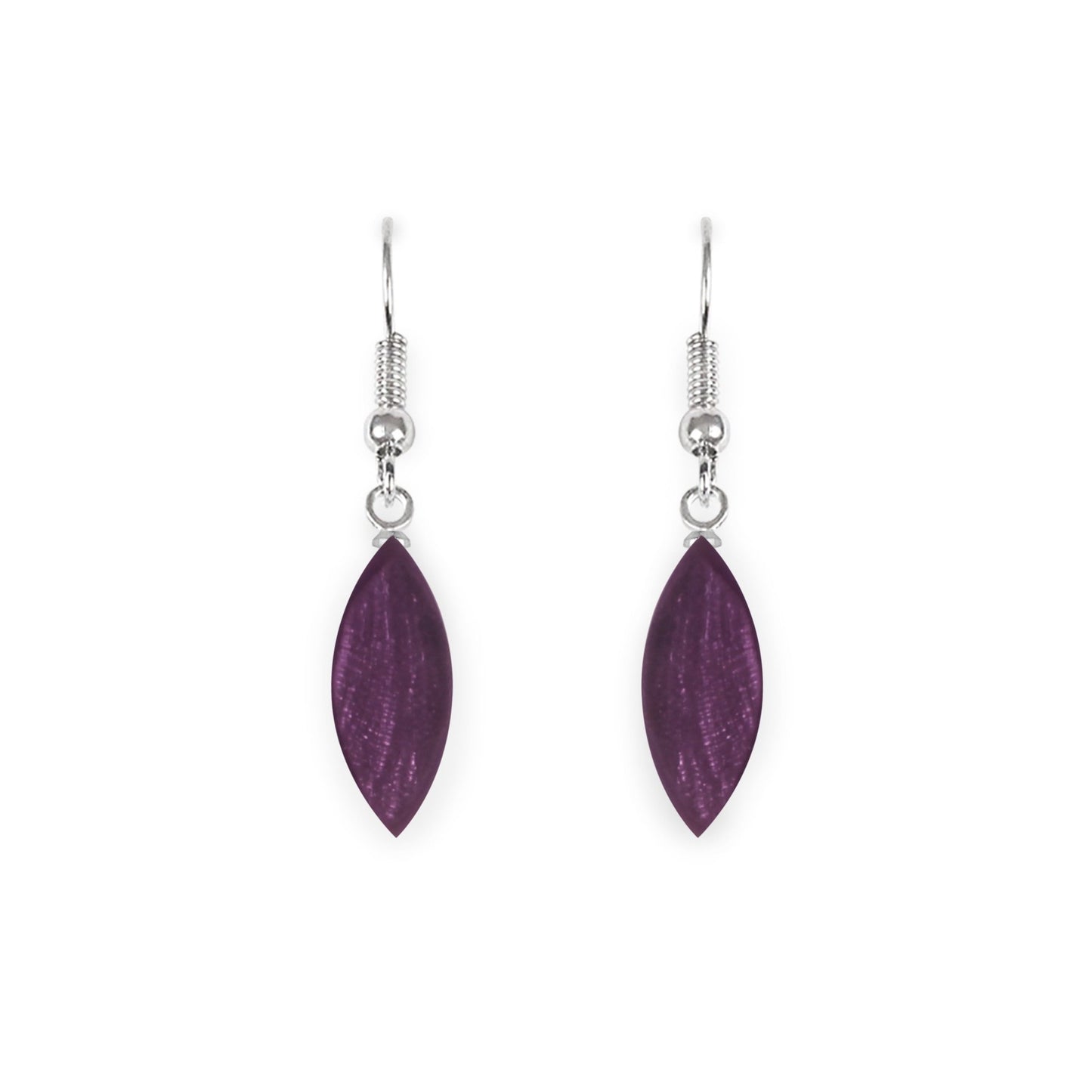 Rainbow Petal Shiny Fish Hook Earrings | The Jewellery Stop