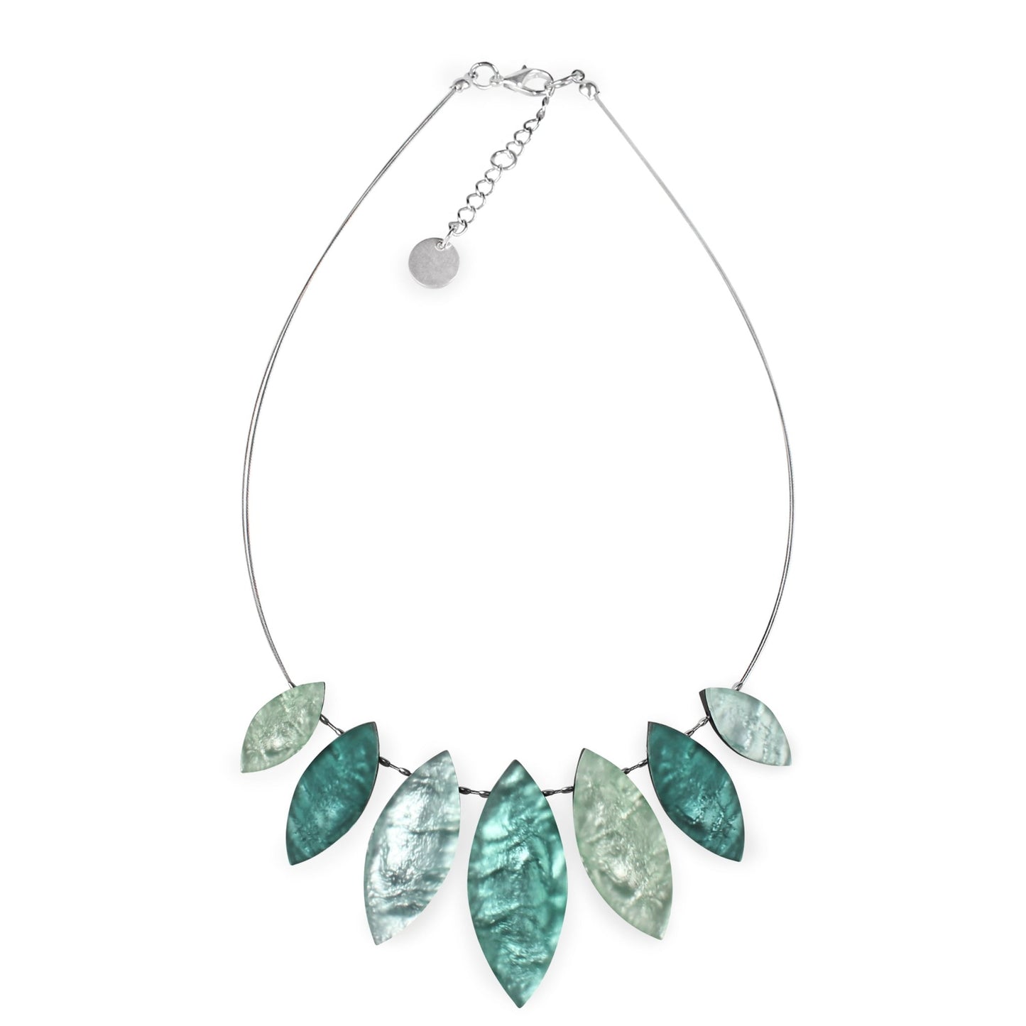 Mint Tribal Leaf Matte Necklace | The Jewellery Stop