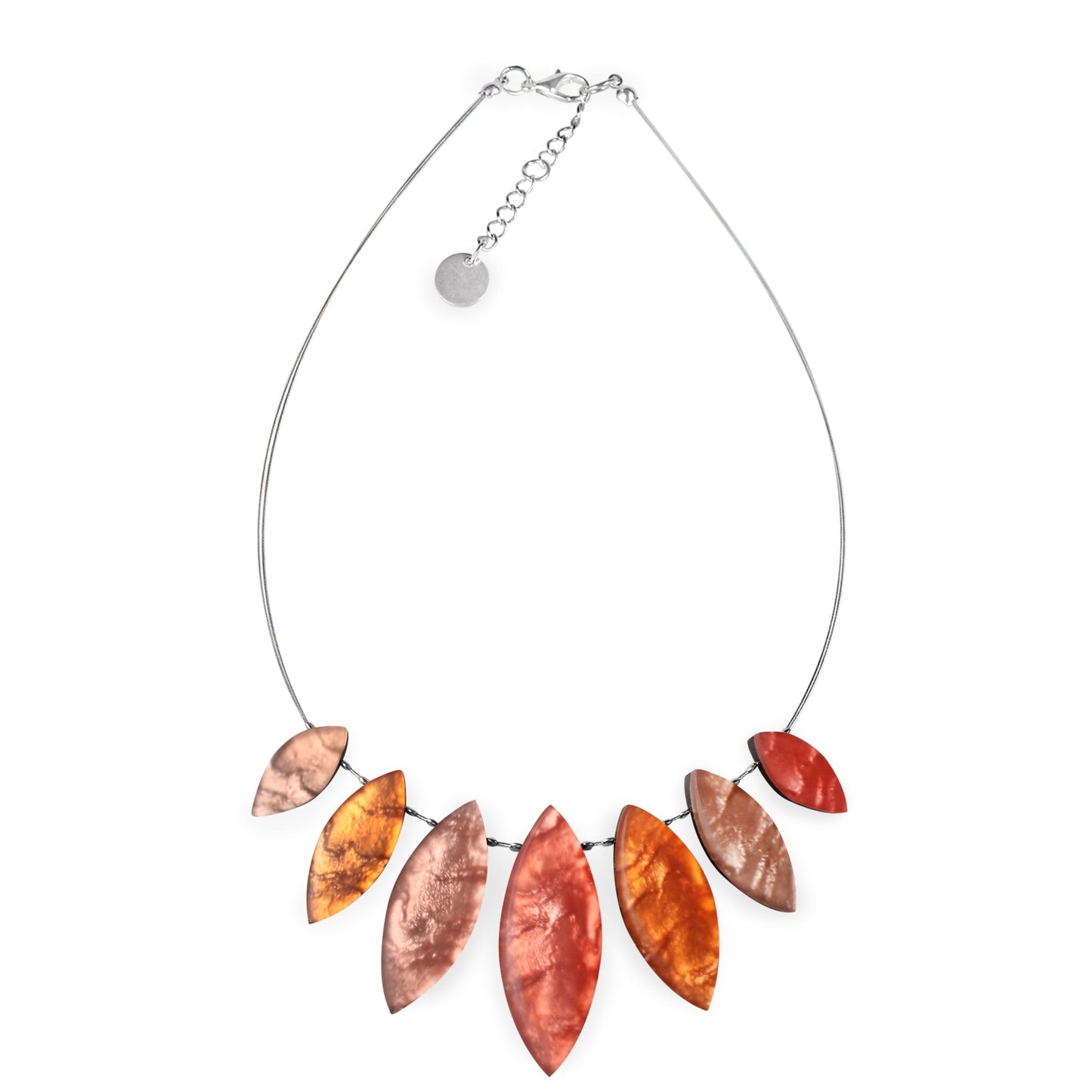 Peach Tribal Leaf Matte Necklace | The Jewellery Stop