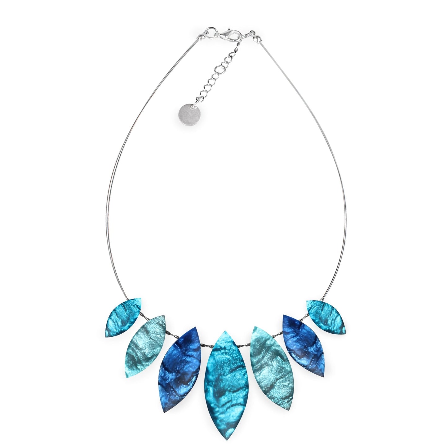 Turquoise Tribal Leaf Matte Necklace | The Jewellery Stop