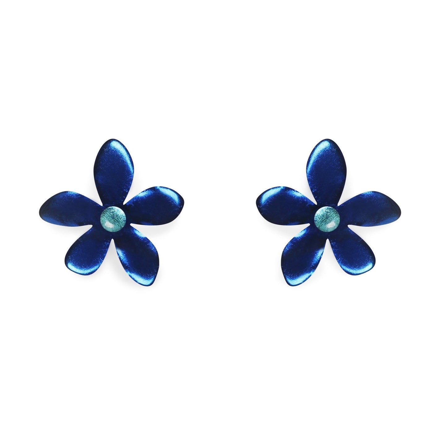 Twilight Flower Shiny Stud Earrings | The Jewellery Stop