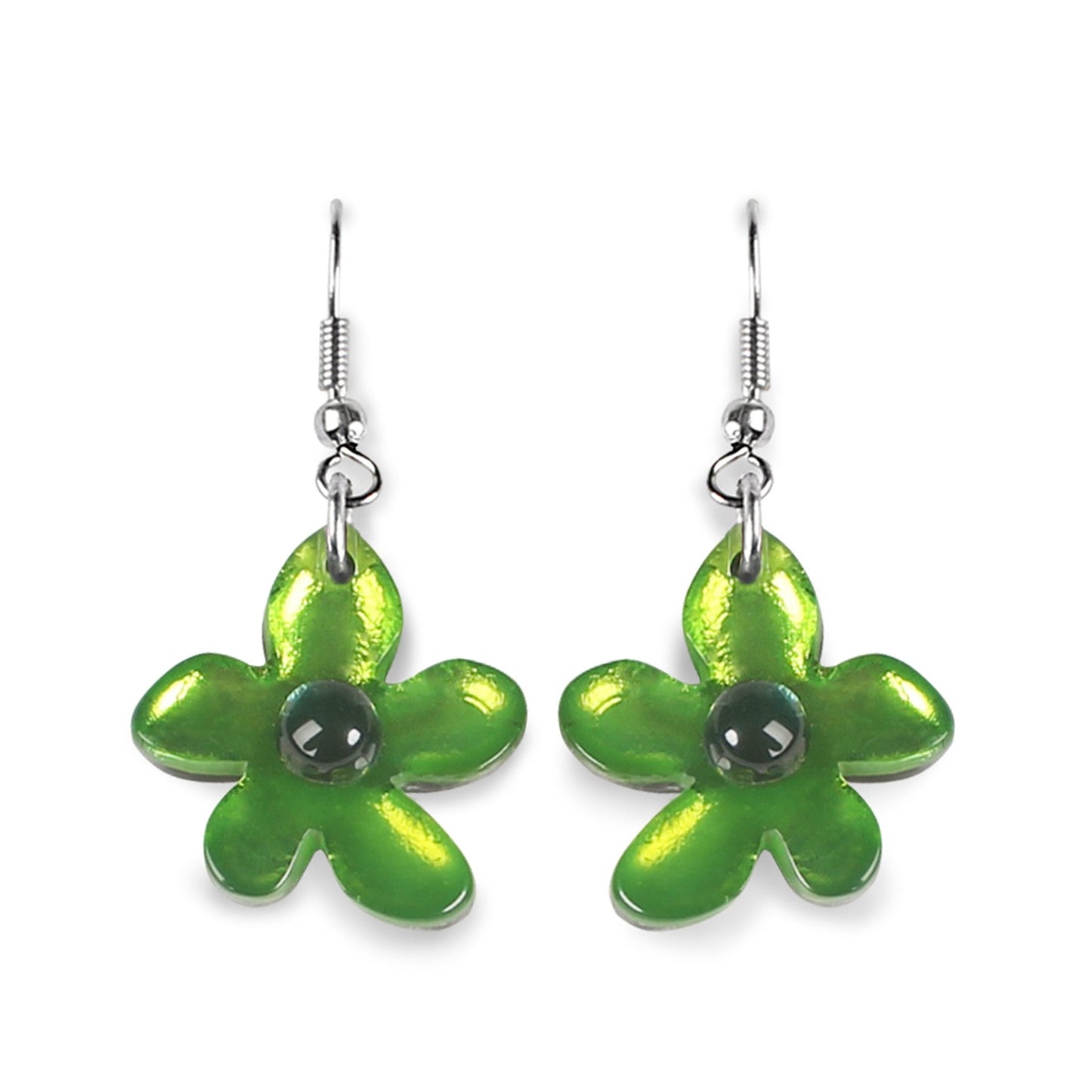 Apple Flower Shiny Fish Hook Earrings | The Jewellery Stop
