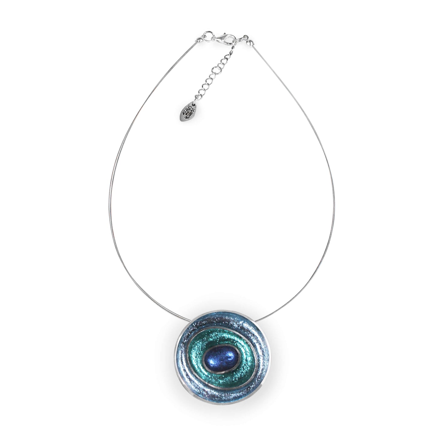 Arctic Organic Circles Shiny Pendant