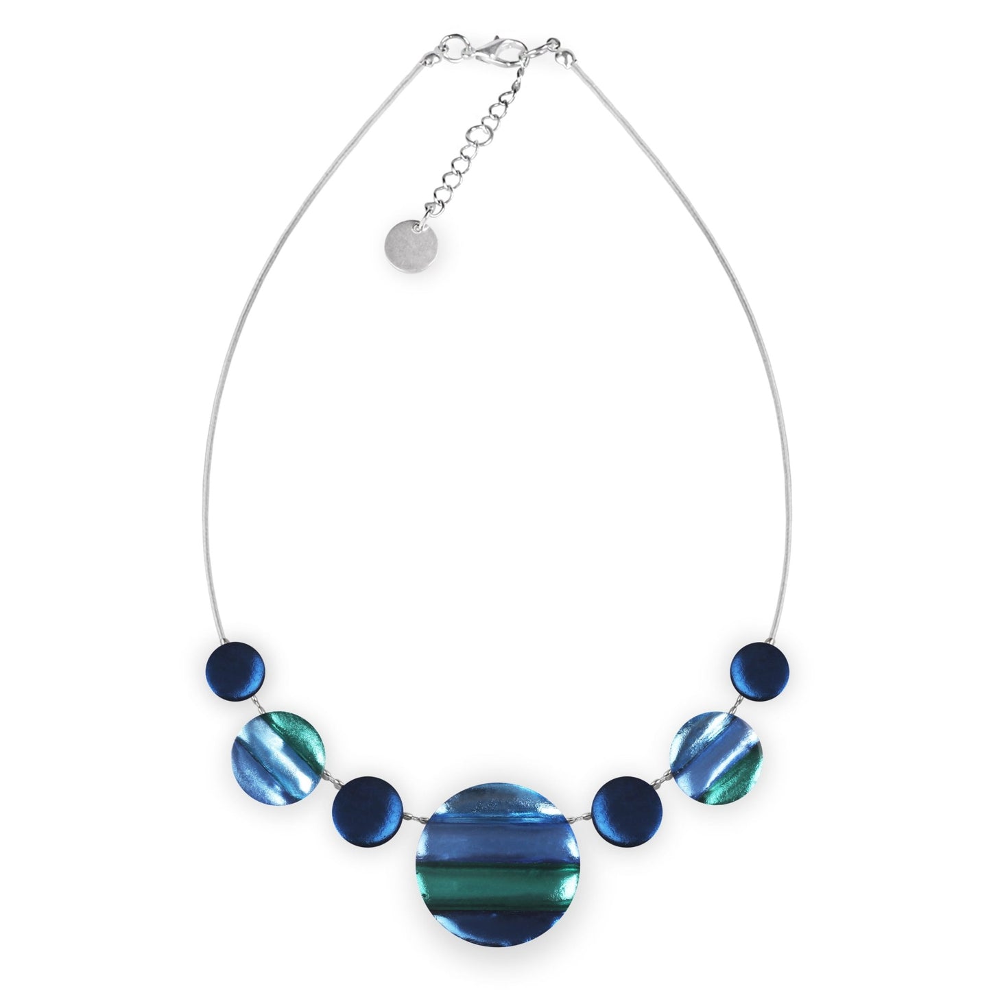 Pacific Geometric Circles Shiny Necklace | The Jewellery Stop