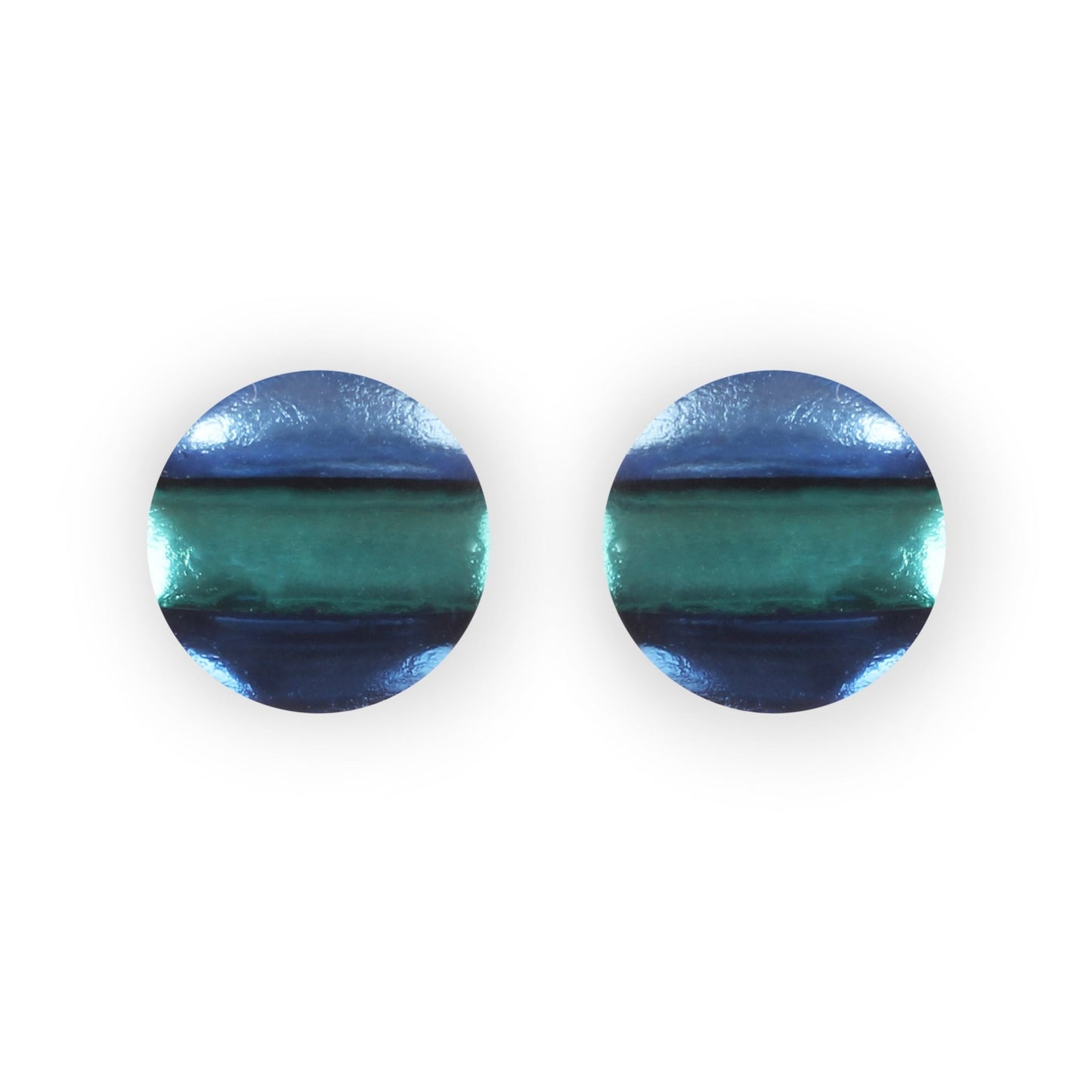 Pacific Geometric Circles Shiny Clip Earrings | The Jewellery Stop