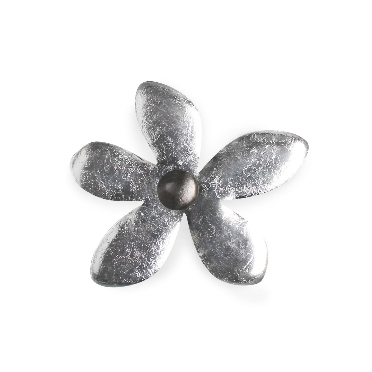 Silver Flower Shiny Brooch | The Jewellery Stop