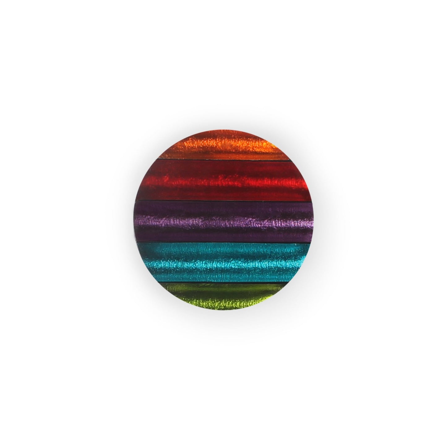 Rainbow Geometric Circles Shiny Brooch | The Jewellery Stop