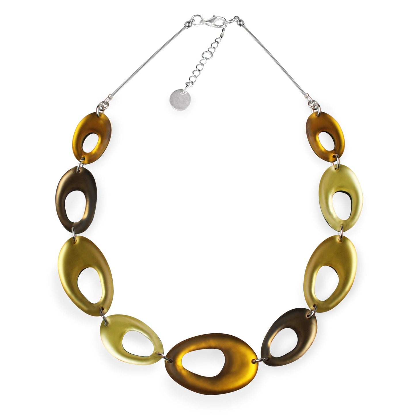 Palomino Hollow Nuggets Matte Finish Necklace | The Jewellery Stop