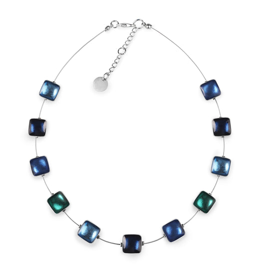 Pacific Aluminium Squares Shiny Necklace