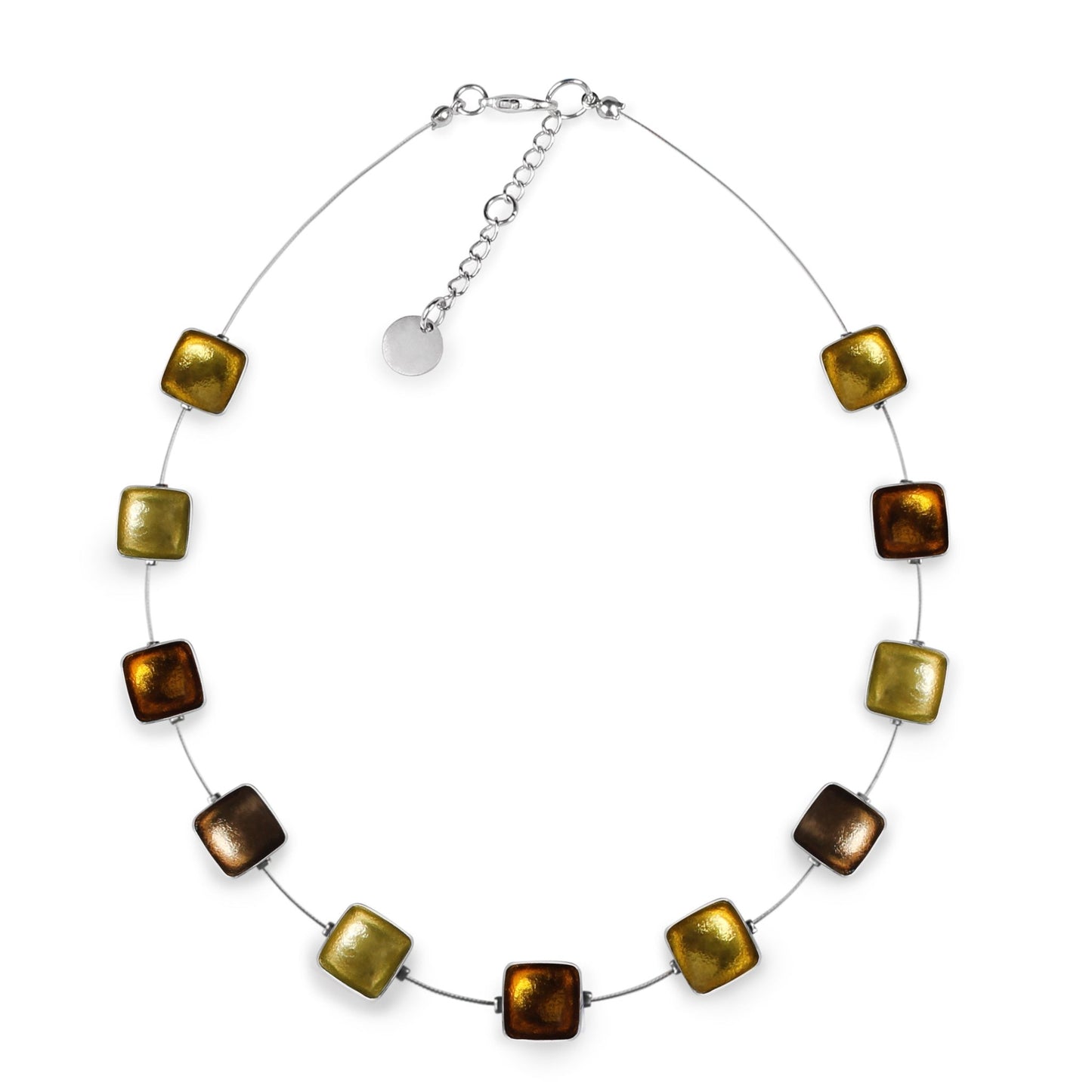 Palomino Aluminium Squares Shiny Necklace | The Jewellery Stop