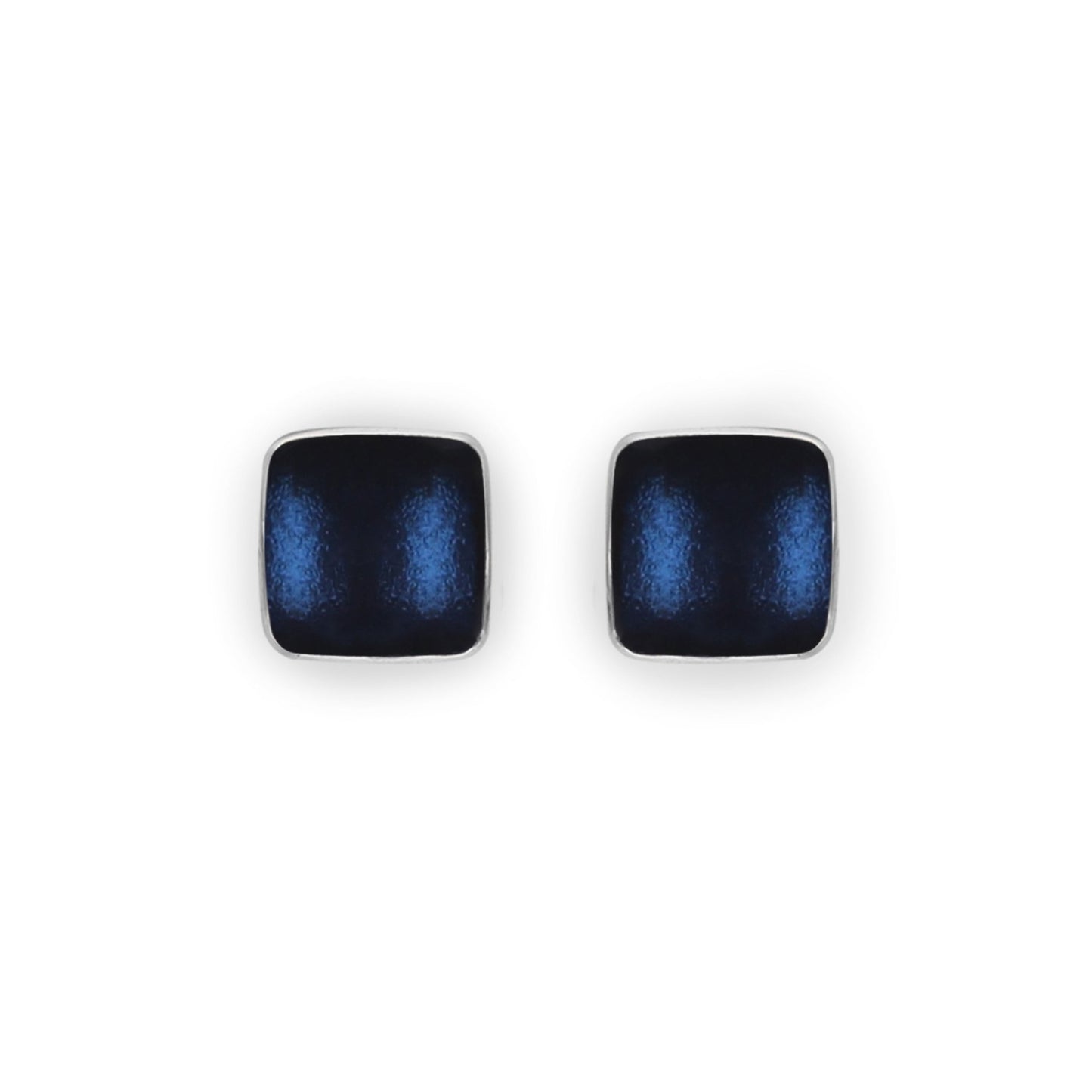 Pacific Aluminium Squares Shiny Stud Earrings | The Jewellery Stop