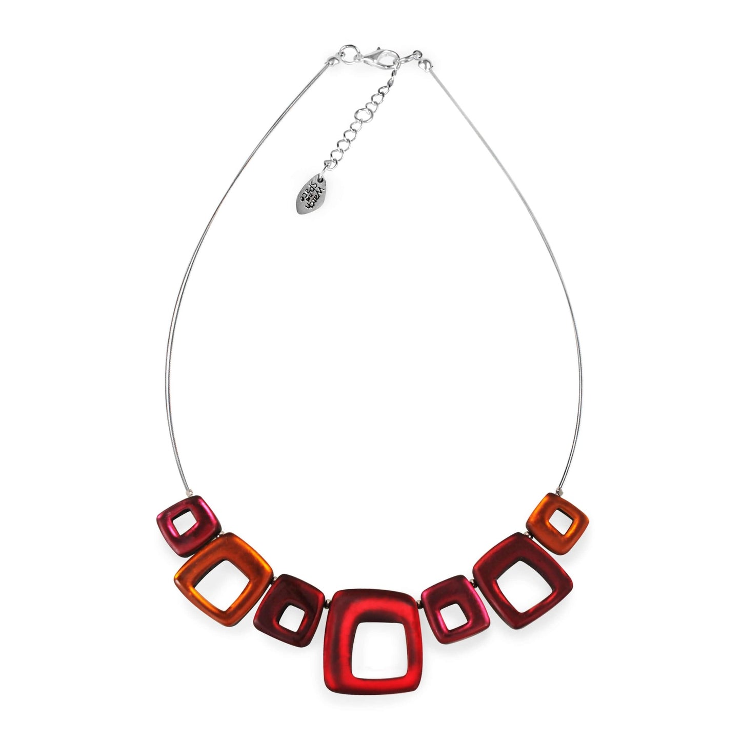 Maple Hollow Squares Matte Necklace | The Jewellery Stop