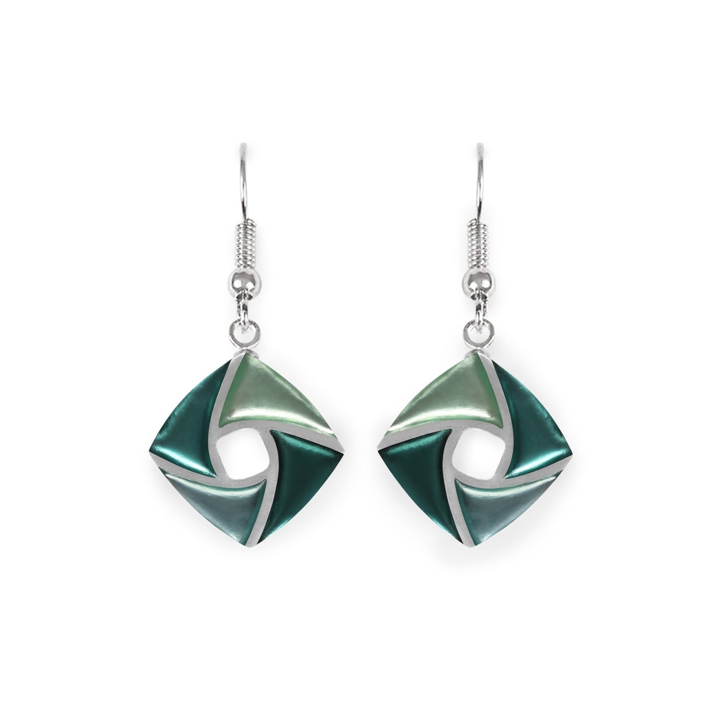 Mint Kite Shiny Small Fish Hook Earrings | The Jewellery Stop