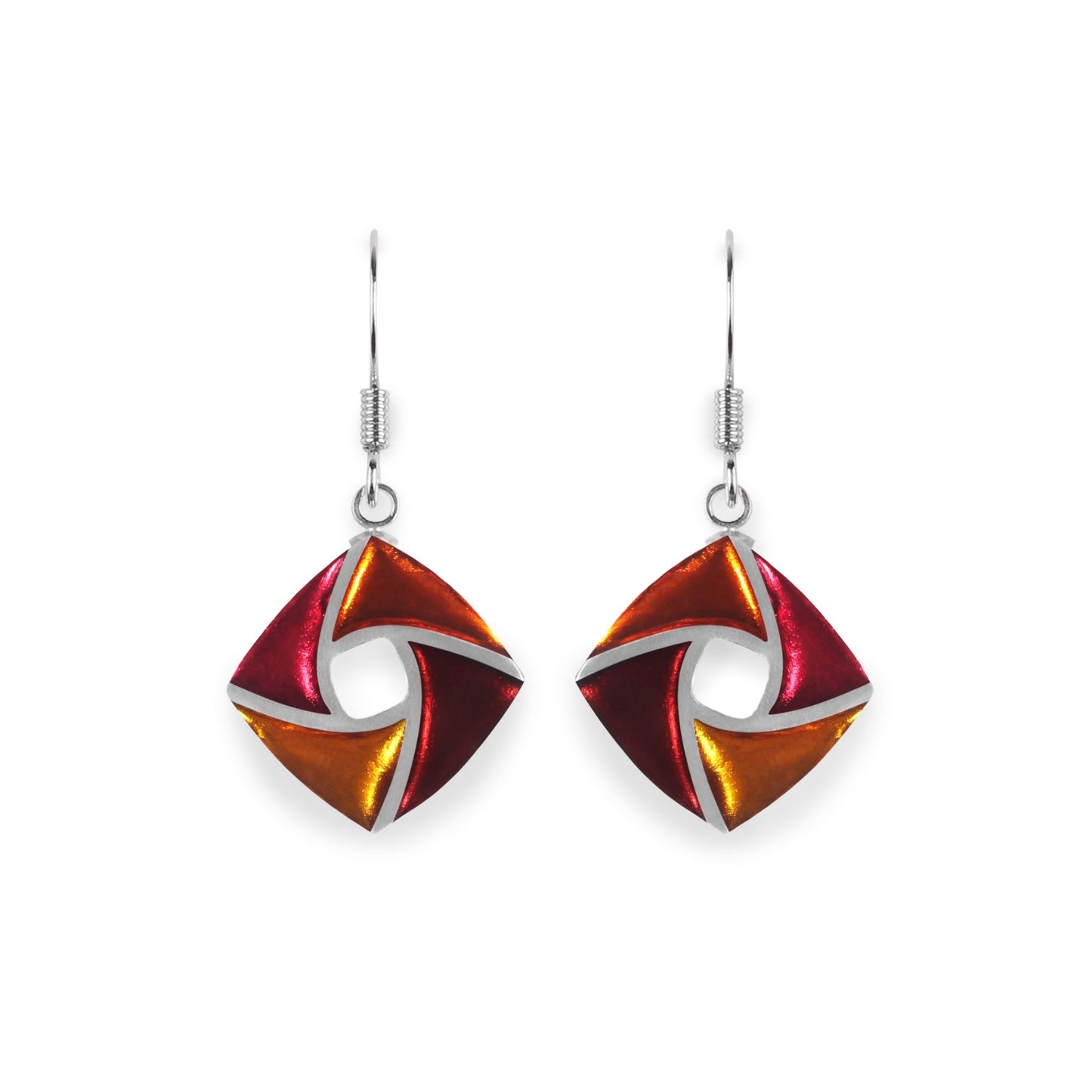 Sangria Kite Shiny Small Fish Hook Earrings | The Jewellery Stop