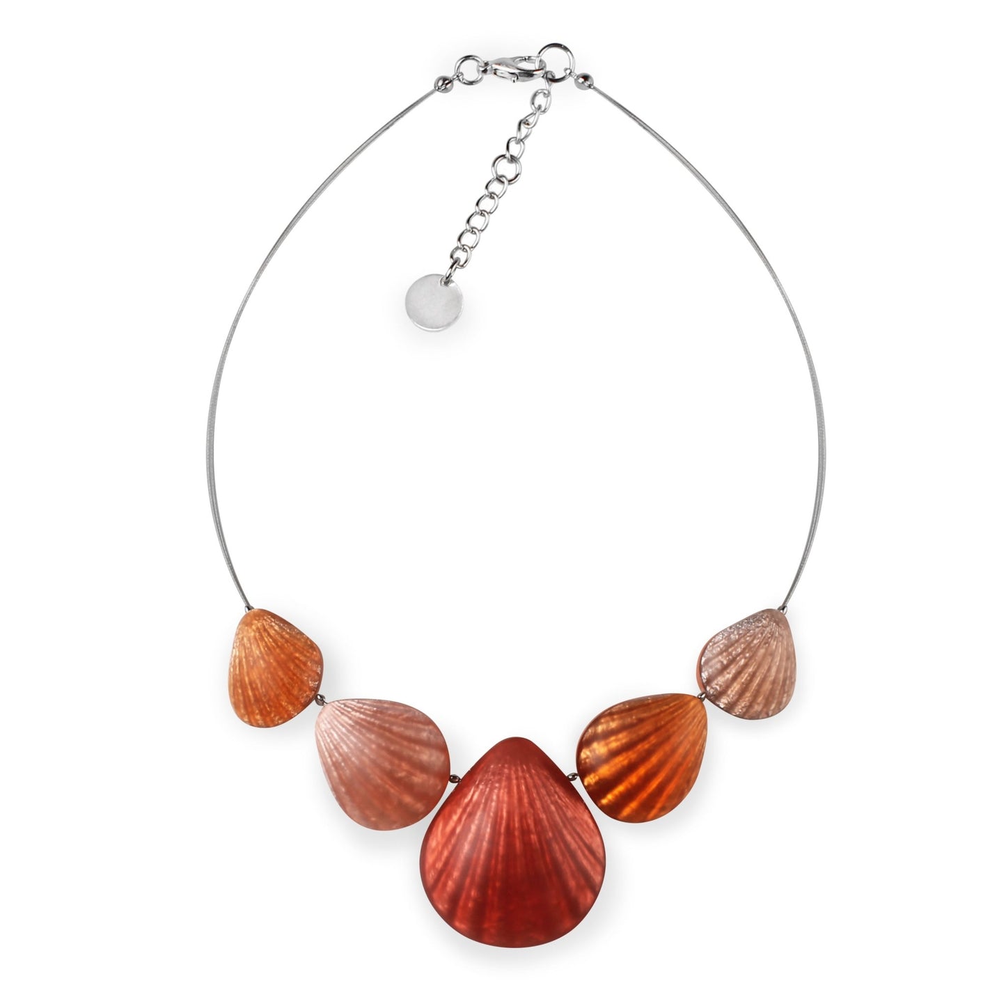 Peach Scallop Matte Necklace | The Jewellery Stop