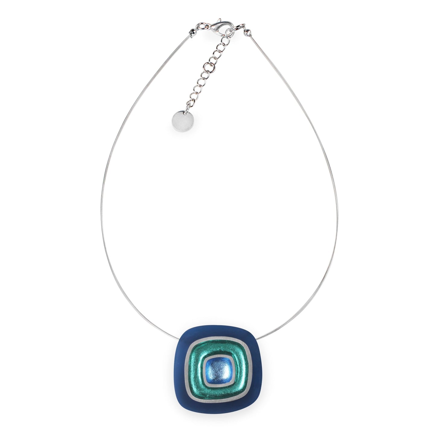 Pacific Abstract Squares Shiny Pendant | The Jewellery Stop